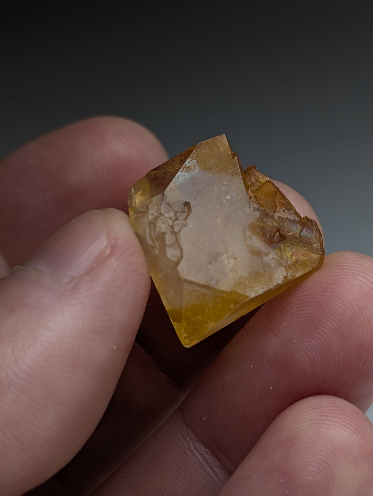 Double Terminated Quartz Point - Garland County, Arkansas, w/natural iridescence
