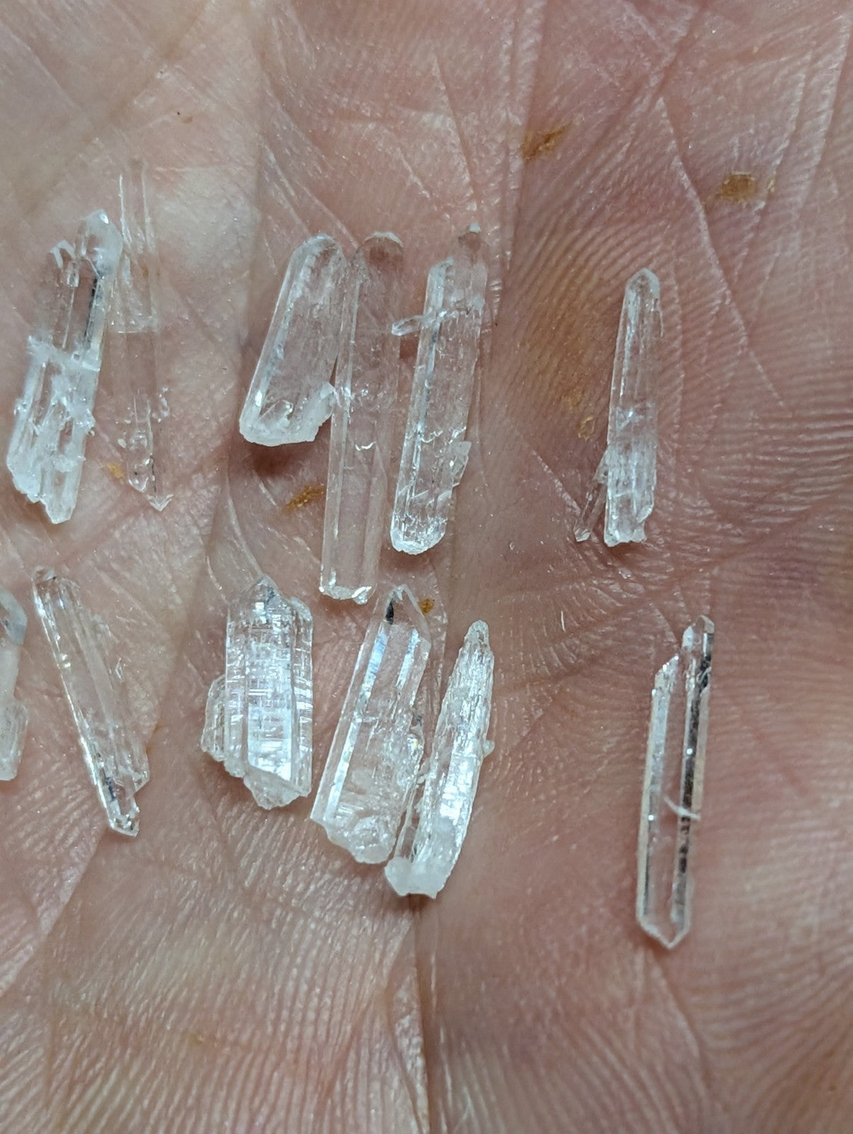 Set of 15 Jeffrey Quarry Solution Quartz Crystal Points,Old Stock, Arkansas, USA