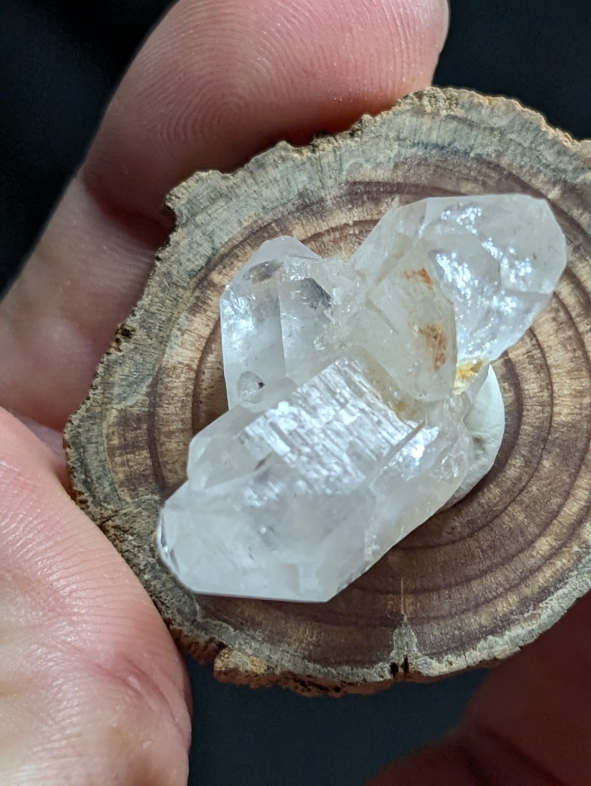 Unique Quartz Crystal Cluster, Old Stock, Montgomery County, Arkansas, w/ base