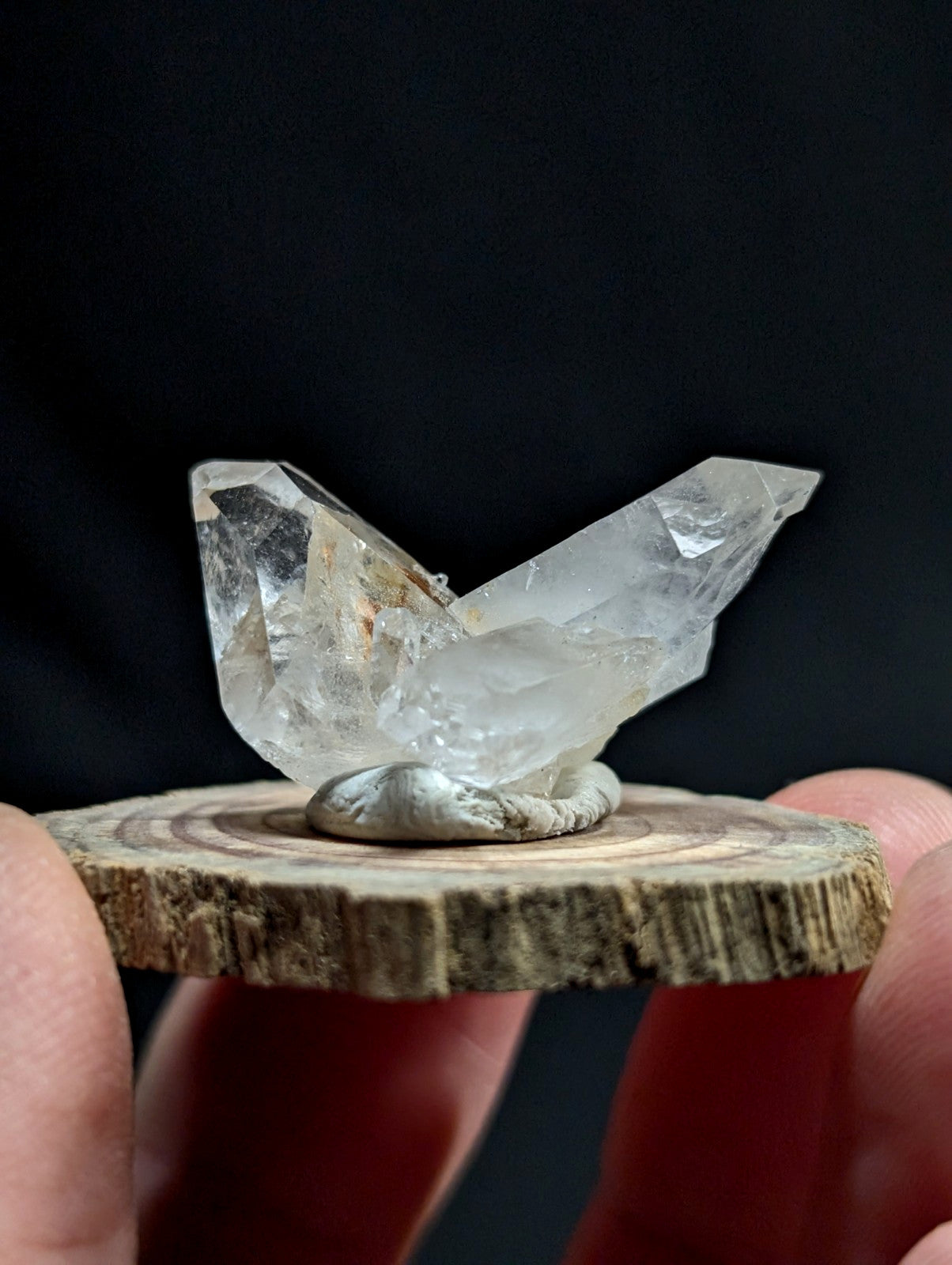 Unique Quartz Crystal Cluster, Old Stock, Montgomery County, Arkansas, w/ base