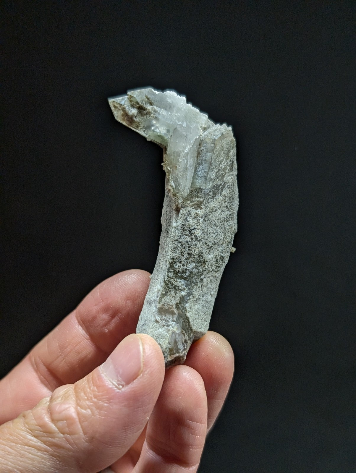 Fantastic Green Chlorite Quartz Crystal, North of Willis Mine, Paron, Arkansas