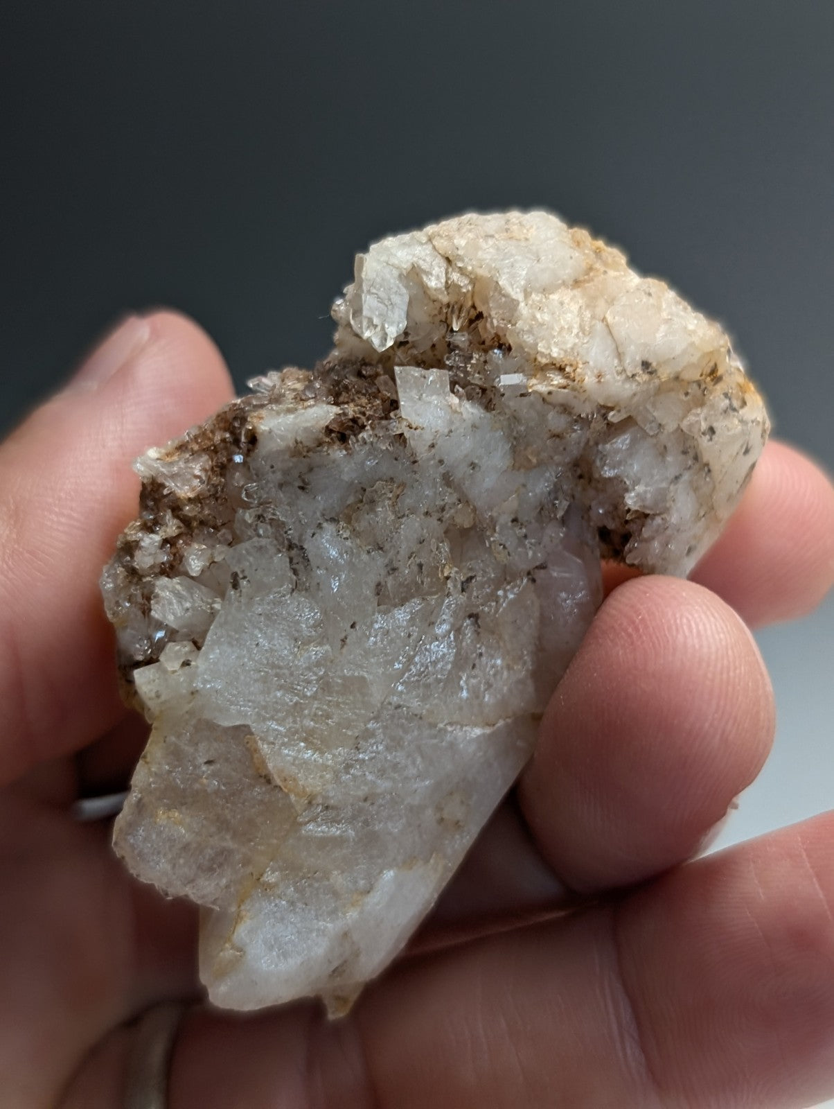 Amazing Quartz Crystal Cluster w/ clay inclusions, Montgomery County, Arkansas