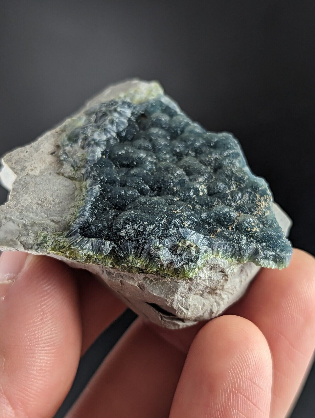 A + Wavellite - Old Stock - Delinde / Schmitt mine - Garland County Arkansas - Collectibles:Rocks Fossils &