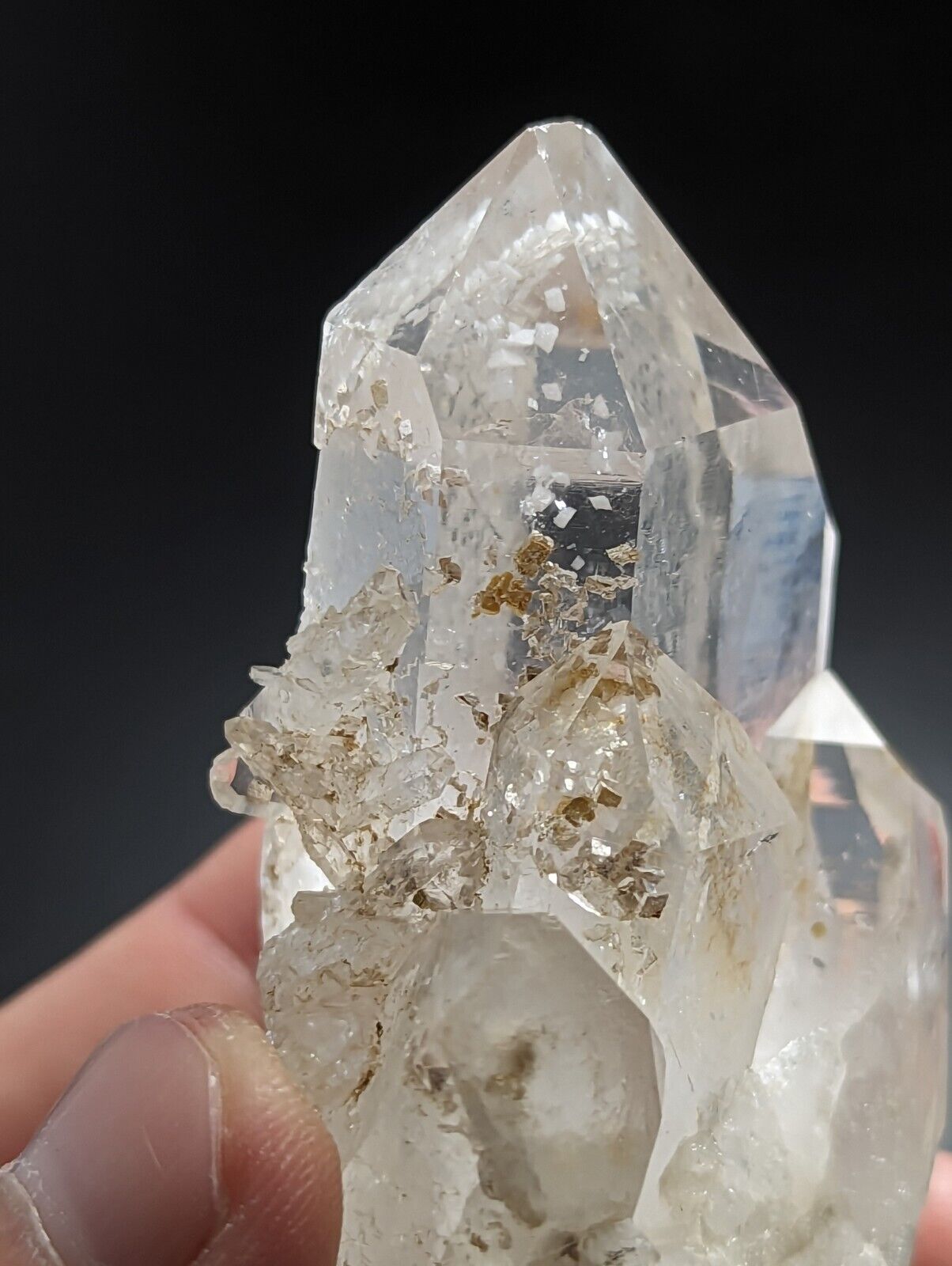 Adularia Phantom Quartz Crystal Cluster from Hamilton Hill Arkansas Old Stock - Collectibles:Rocks Fossils &