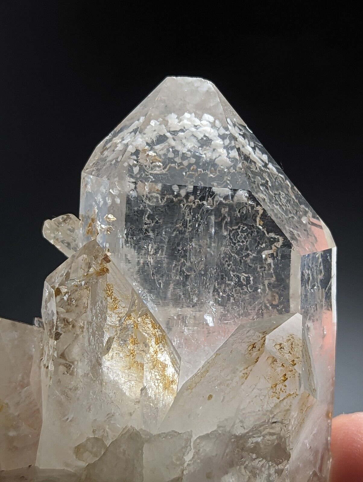 Adularia Phantom Quartz Crystal Cluster from Hamilton Hill Arkansas Old Stock - Collectibles:Rocks Fossils &