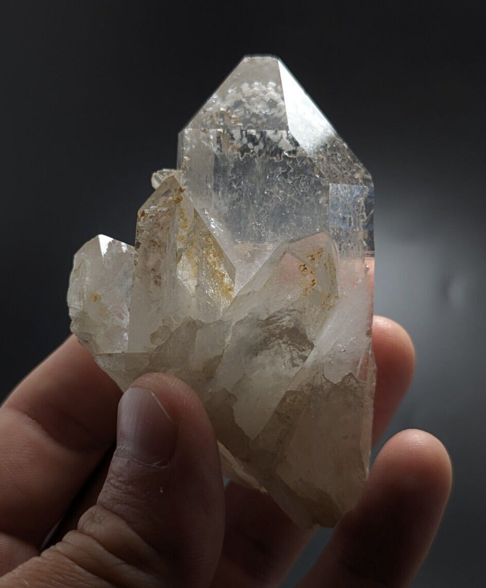 Adularia Phantom Quartz Crystal Cluster from Hamilton Hill Arkansas Old Stock - Collectibles:Rocks Fossils &