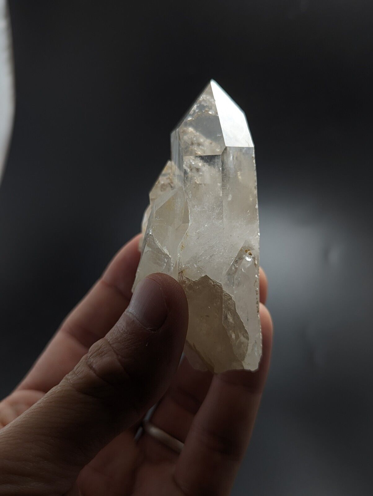 Adularia Phantom Quartz Crystal Cluster from Hamilton Hill Arkansas Old Stock - Collectibles:Rocks Fossils &