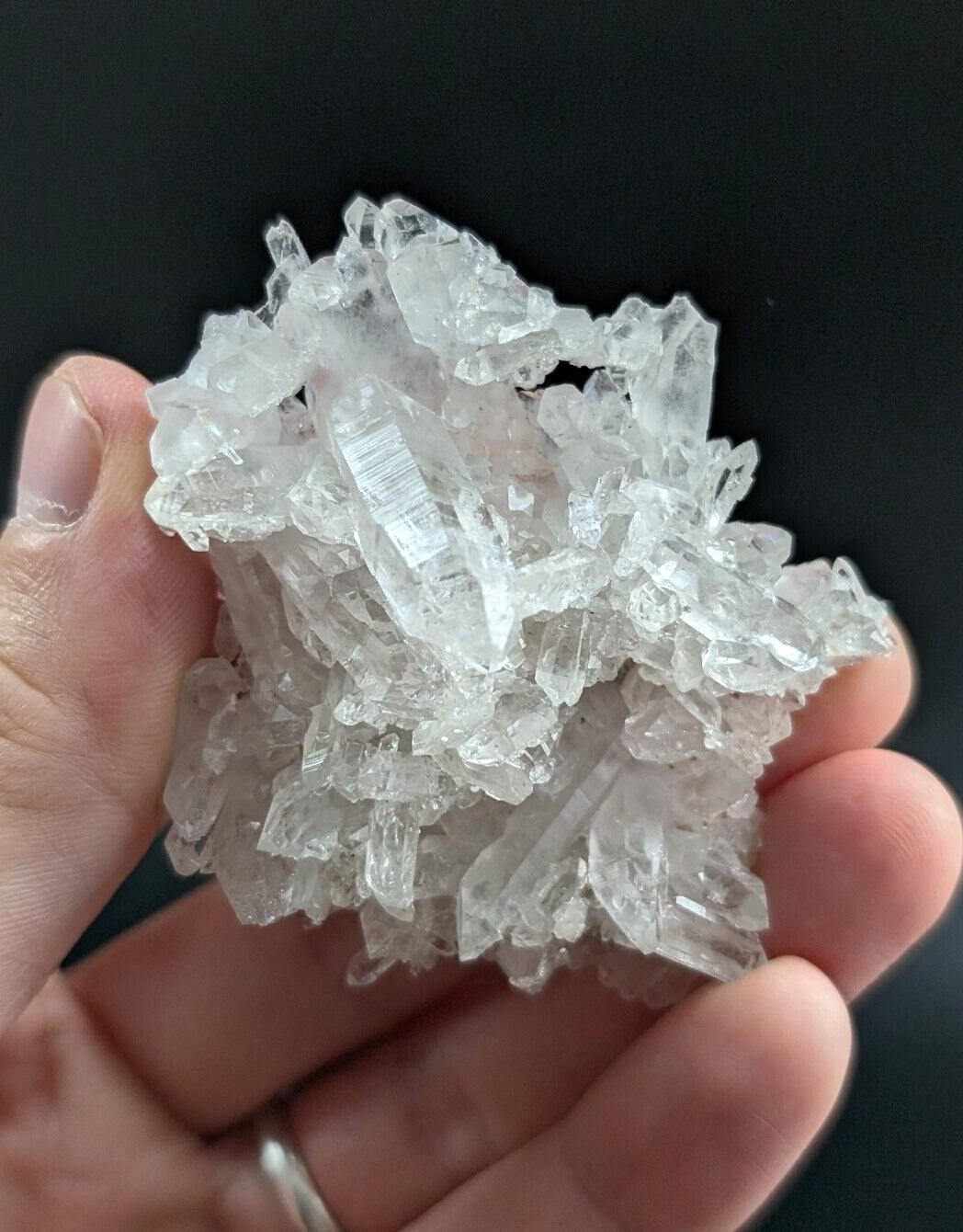 Arkansas Quartz Crystal Cluster - OOAK natural mineral specimen AR USA - Collectibles:Rocks Fossils & Minerals:Crystals