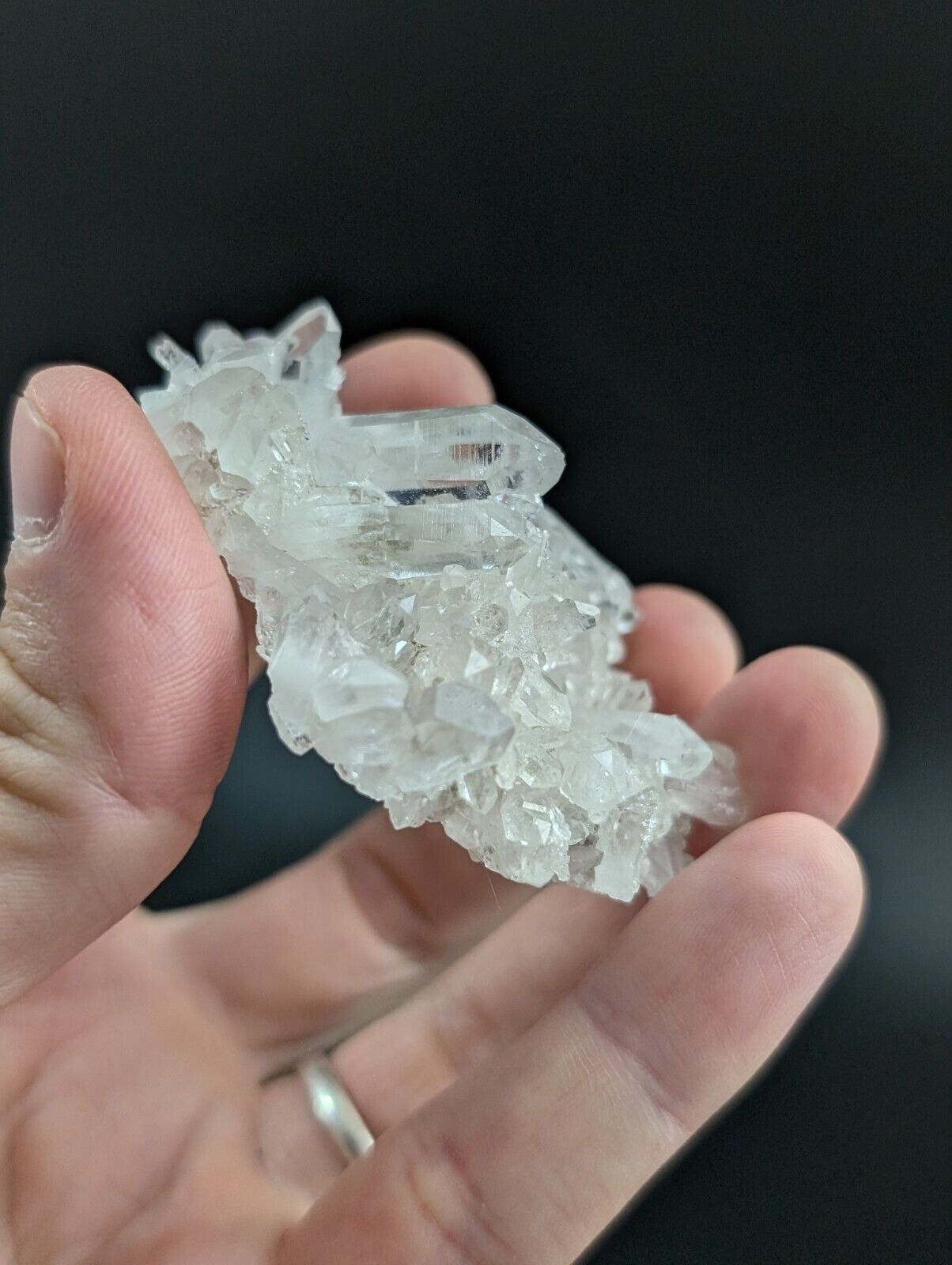 Arkansas Quartz Crystal Cluster - OOAK natural mineral specimen AR USA - Collectibles:Rocks Fossils & Minerals:Crystals