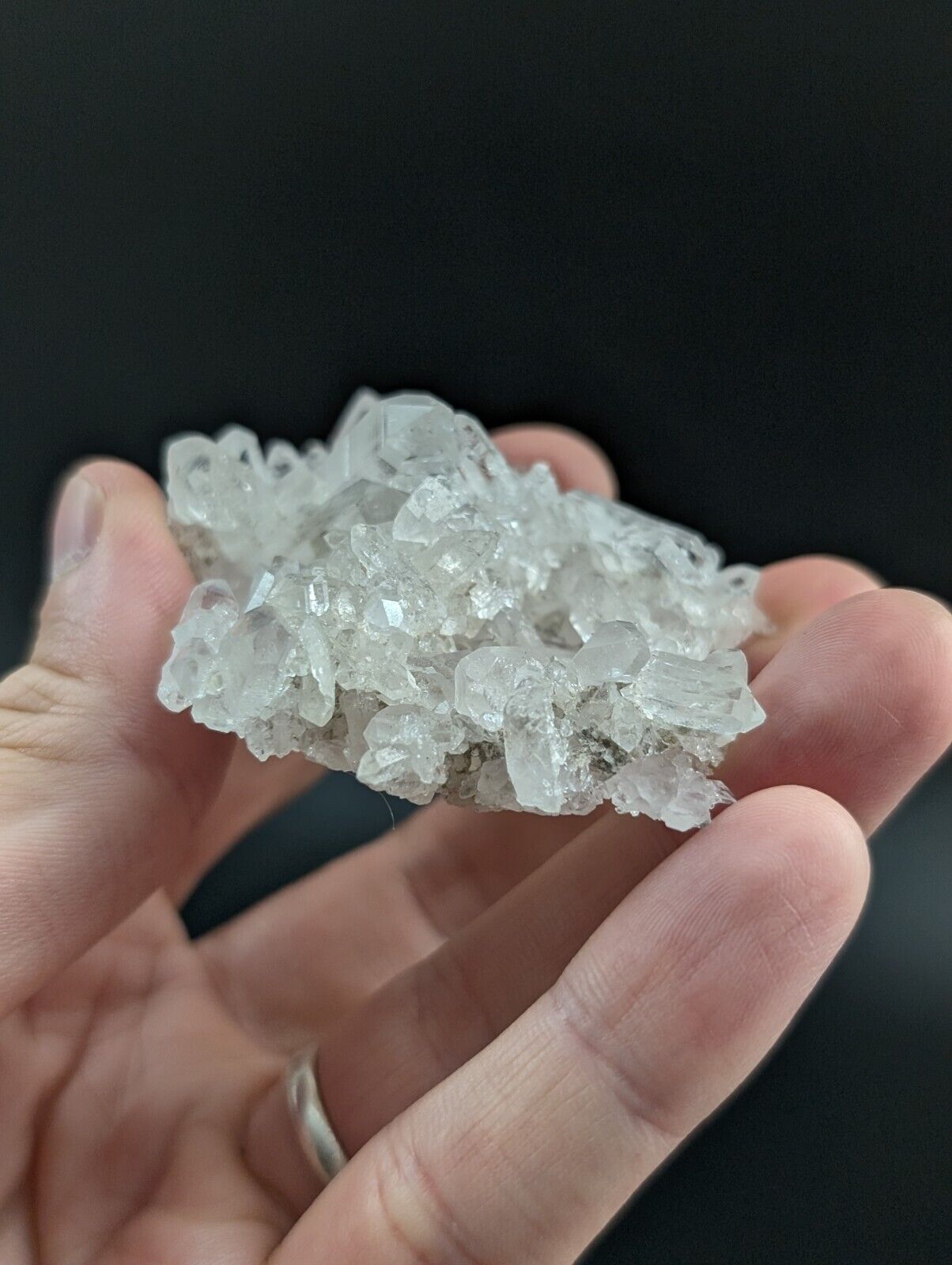 Arkansas Quartz Crystal Cluster - OOAK natural mineral specimen AR USA - Collectibles:Rocks Fossils & Minerals:Crystals