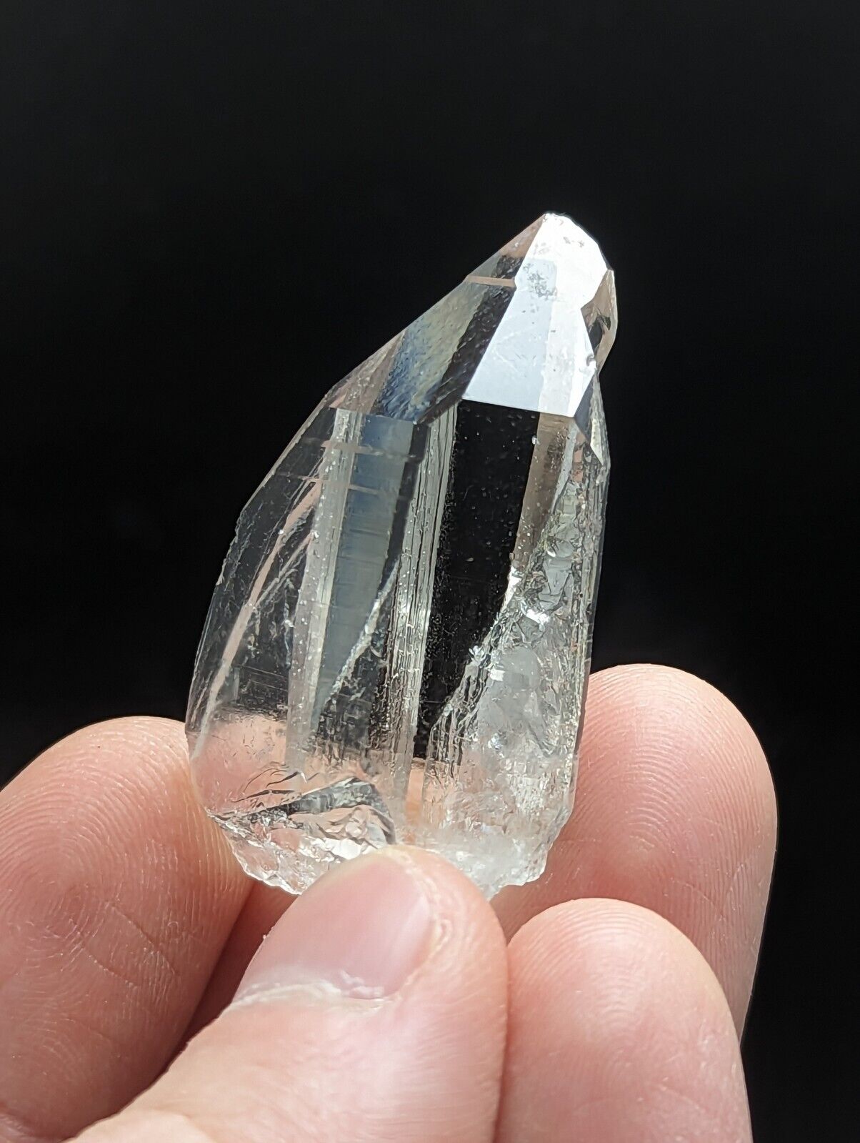 Arkansas Quartz Crystal Point w/ Rare Facet Inclusions Garland Co old stock - Collectibles:Rocks Fossils &