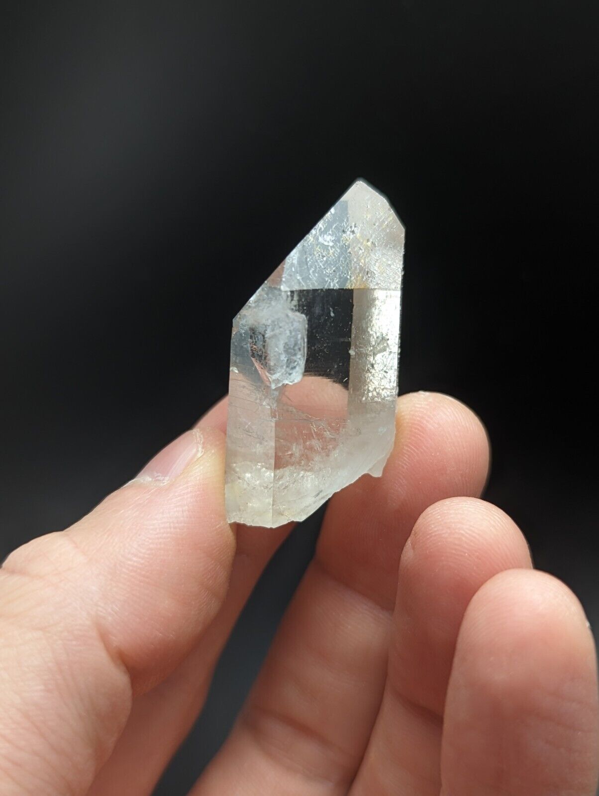 Arkansas Quartz Crystal Point w/ Rare Facet ’Inclusions’ Garland Co old stock - Collectibles:Rocks Fossils &