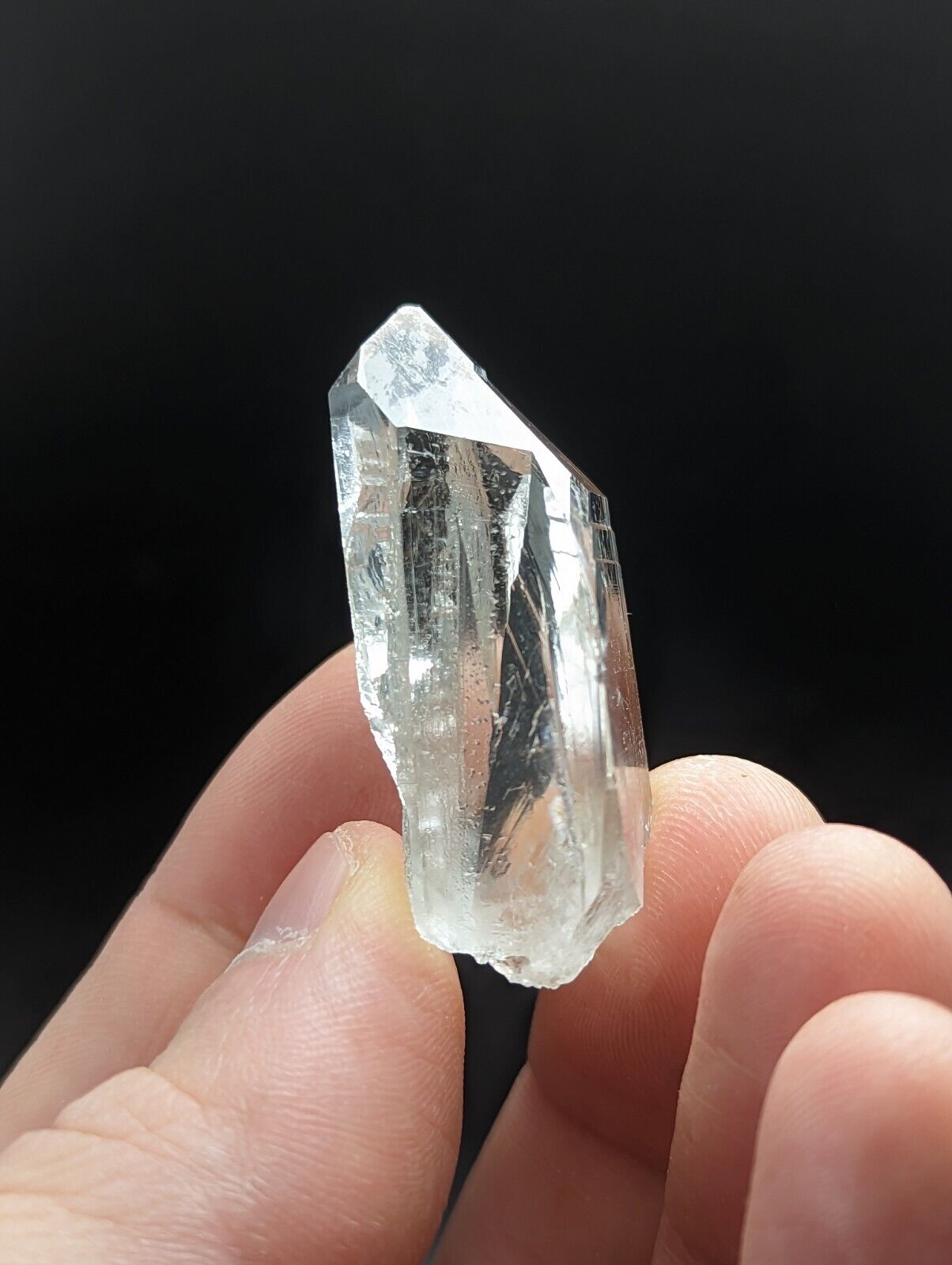 Arkansas Quartz Crystal Point w/ Rare Facet Inclusions Garland Co old stock - Collectibles:Rocks Fossils &