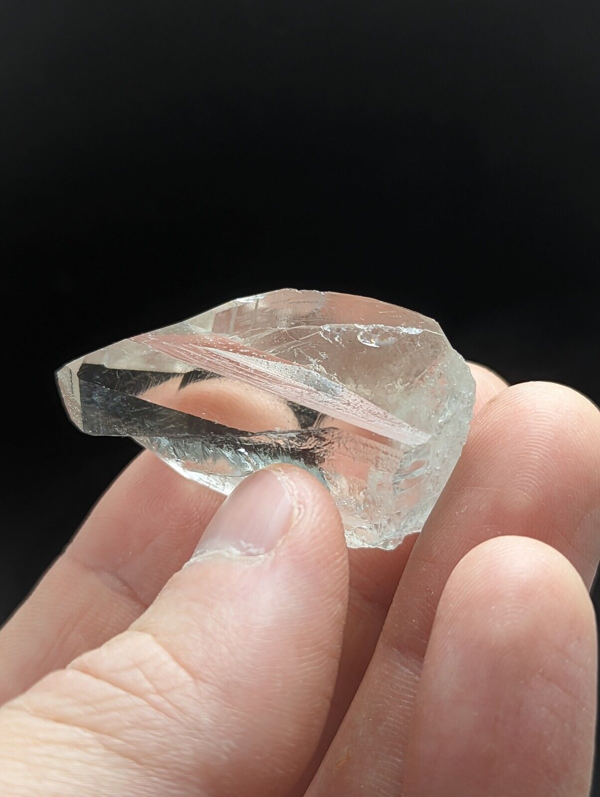 Arkansas Quartz Crystal Point w/ Rare Facet Inclusions Garland Co old stock - Collectibles:Rocks Fossils &