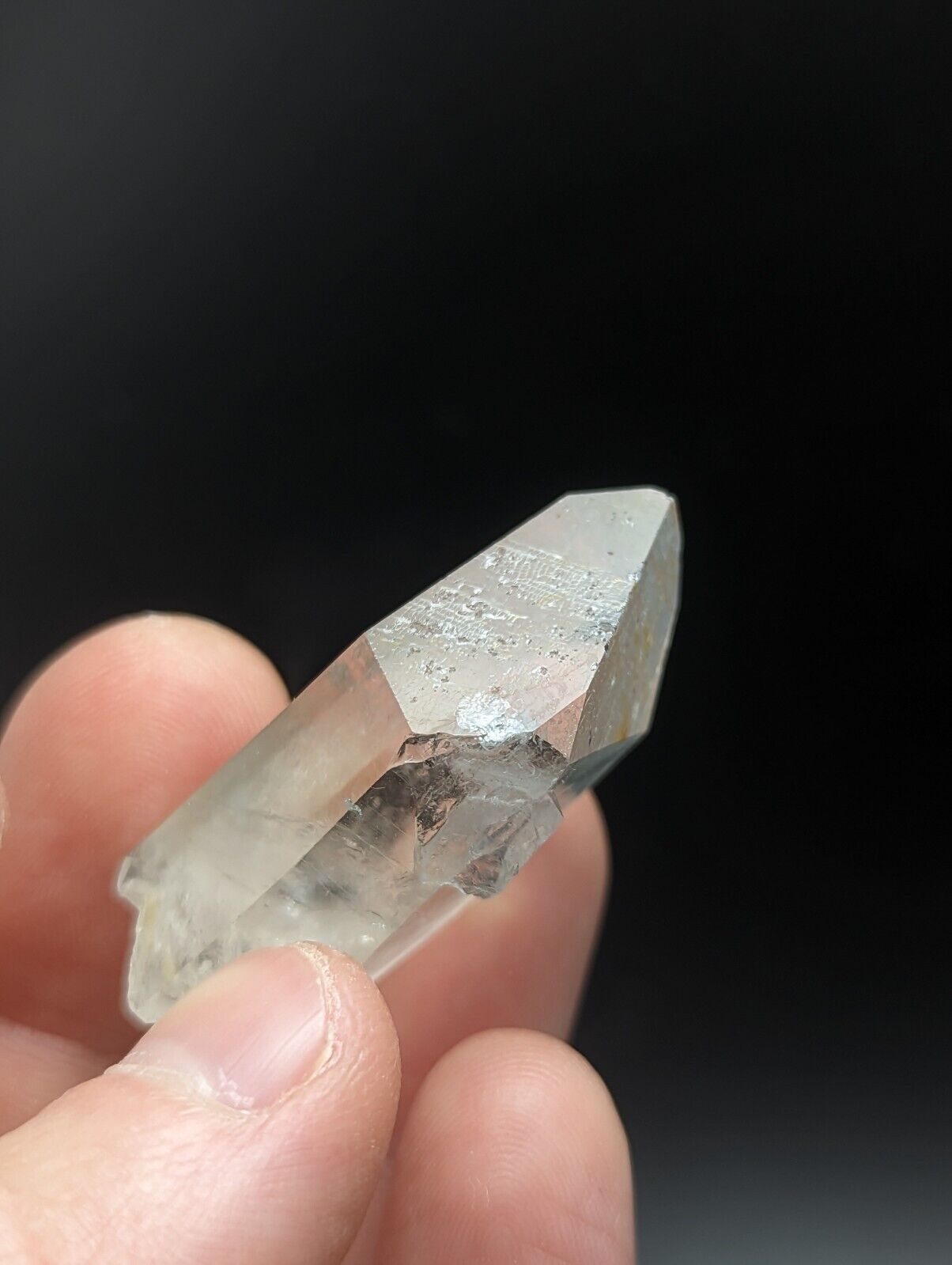 Arkansas Quartz Crystal Point w/ Rare Facet ’Inclusions’ Garland Co old stock - Collectibles:Rocks Fossils &