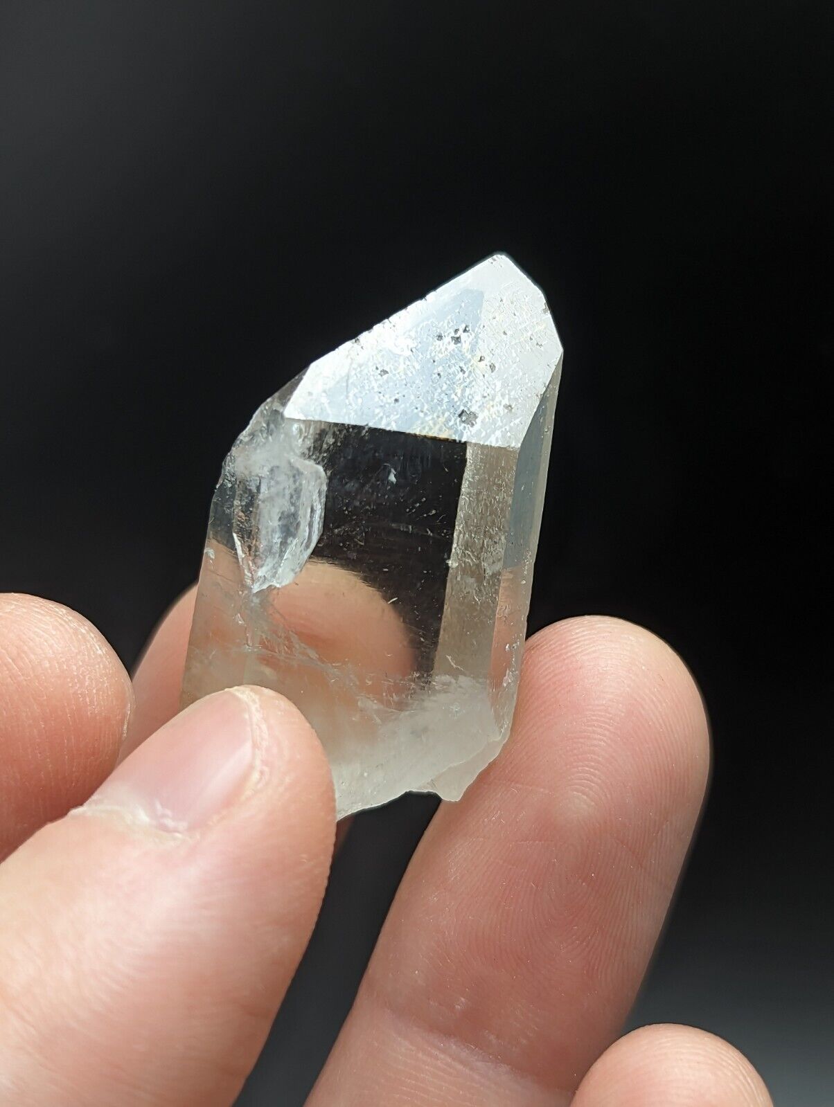 Arkansas Quartz Crystal Point w/ Rare Facet ’Inclusions’ Garland Co old stock - Collectibles:Rocks Fossils &