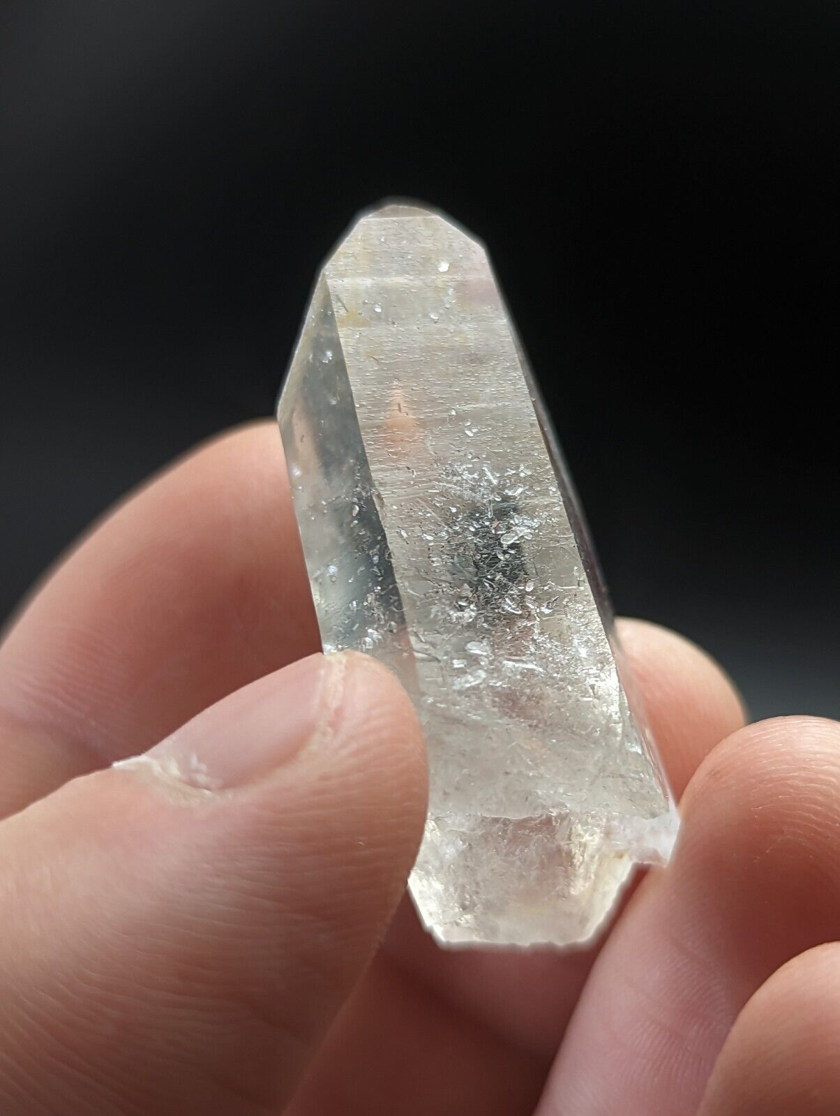 Arkansas Quartz Crystal Point w/ Rare Facet ’Inclusions’ Garland Co old stock - Collectibles:Rocks Fossils &