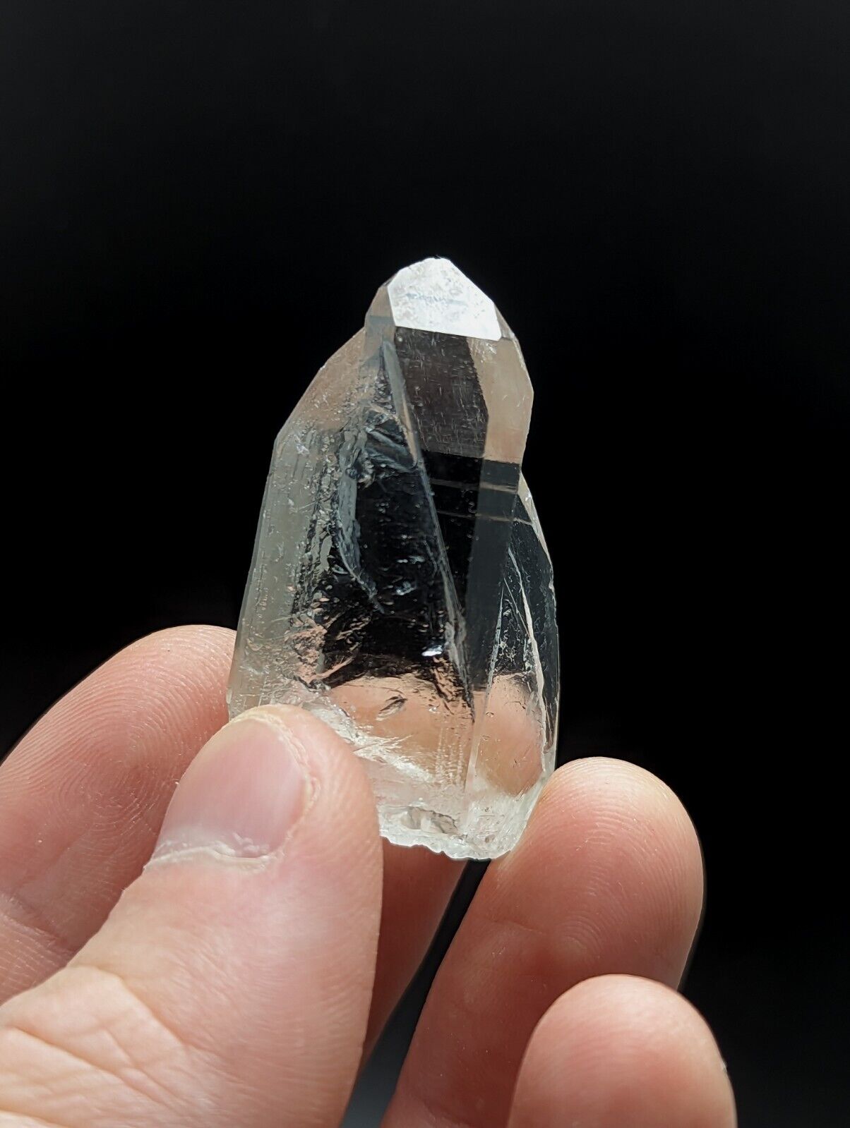 Arkansas Quartz Crystal Point w/ Rare Facet Inclusions Garland Co old stock - Collectibles:Rocks Fossils &