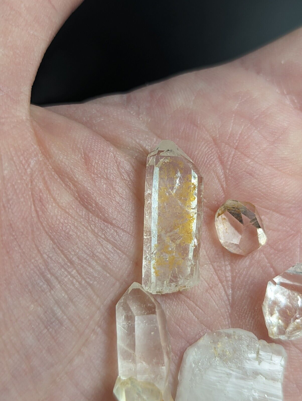 Arkansas Quartz Crystal Set 6 pieces total Garland Co old stock. - Collectibles:Rocks Fossils & Minerals:Crystals