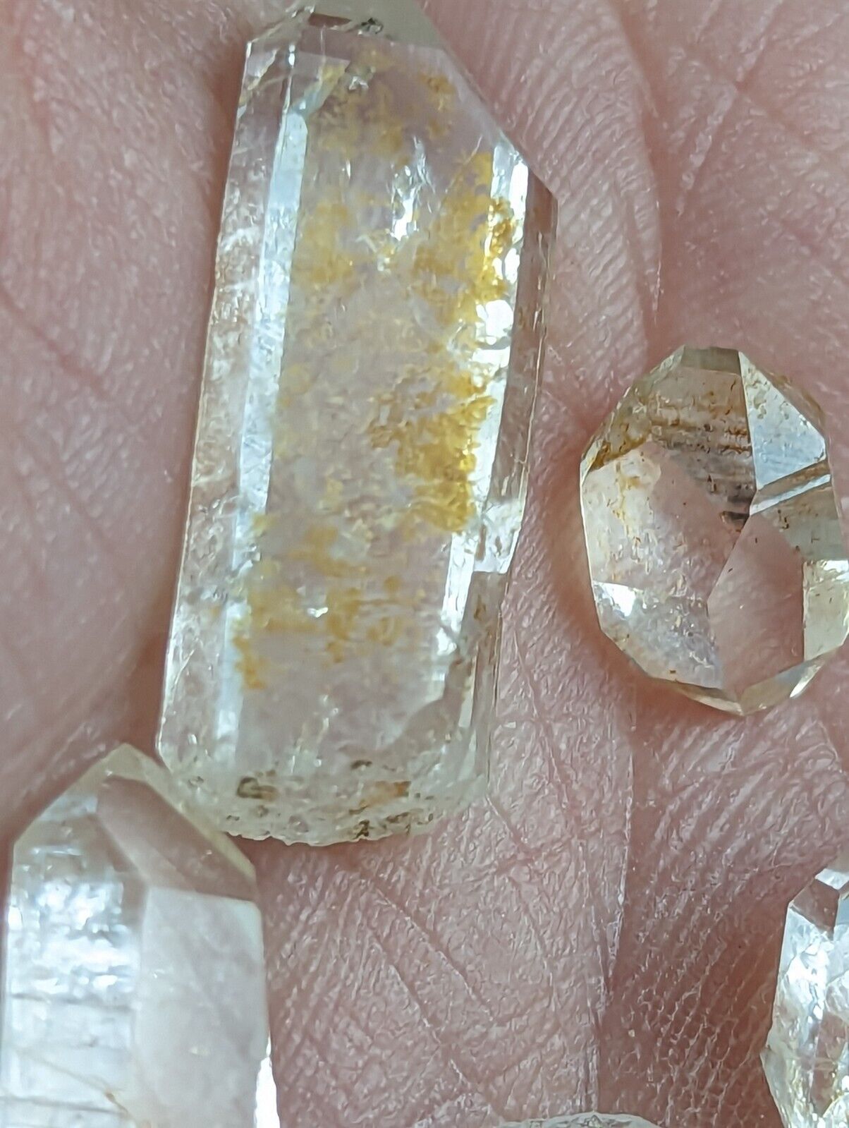 Arkansas Quartz Crystal Set 6 pieces total Garland Co old stock. - Collectibles:Rocks Fossils & Minerals:Crystals