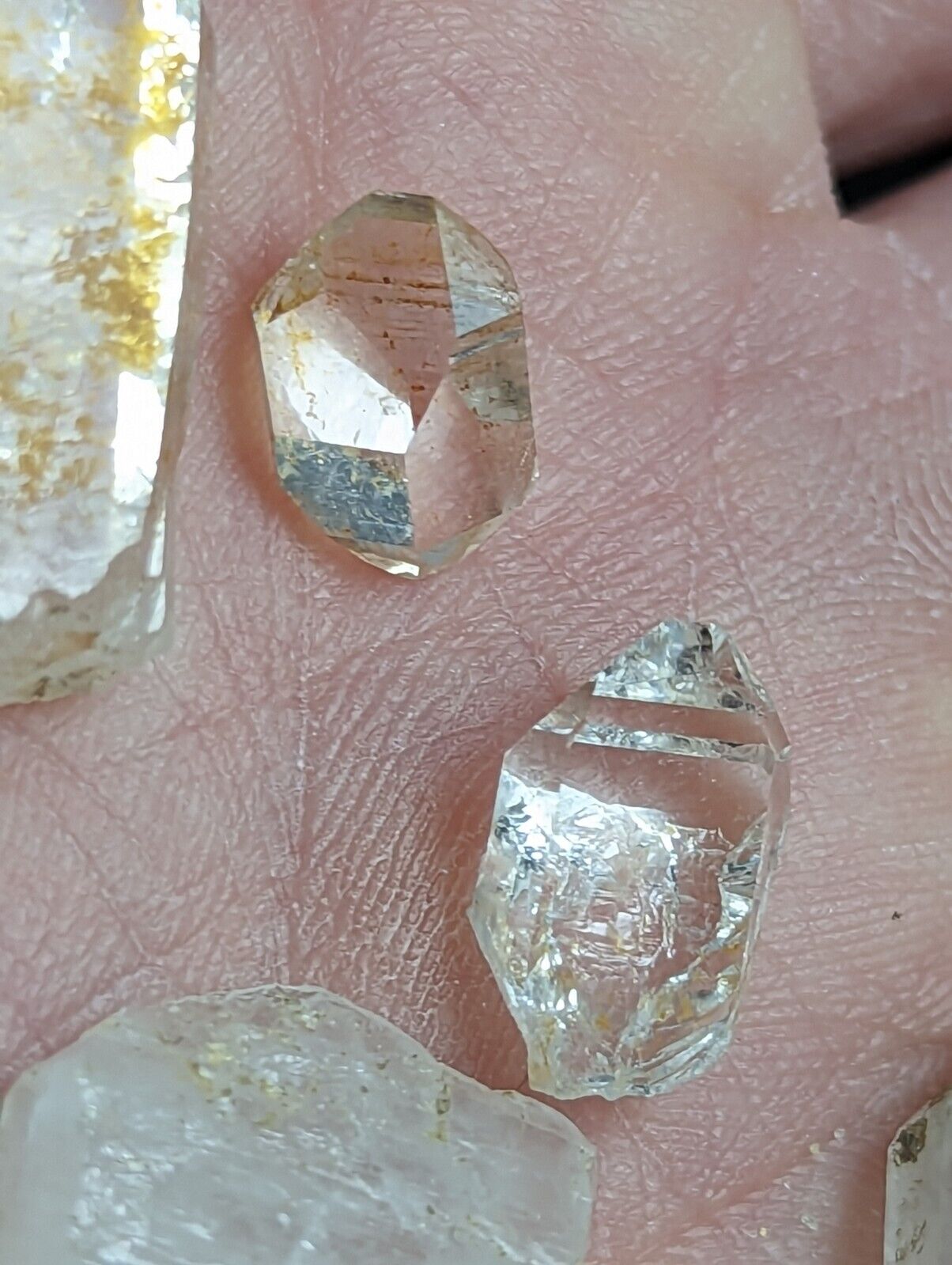 Arkansas Quartz Crystal Set 6 pieces total Garland Co old stock. - Collectibles:Rocks Fossils & Minerals:Crystals