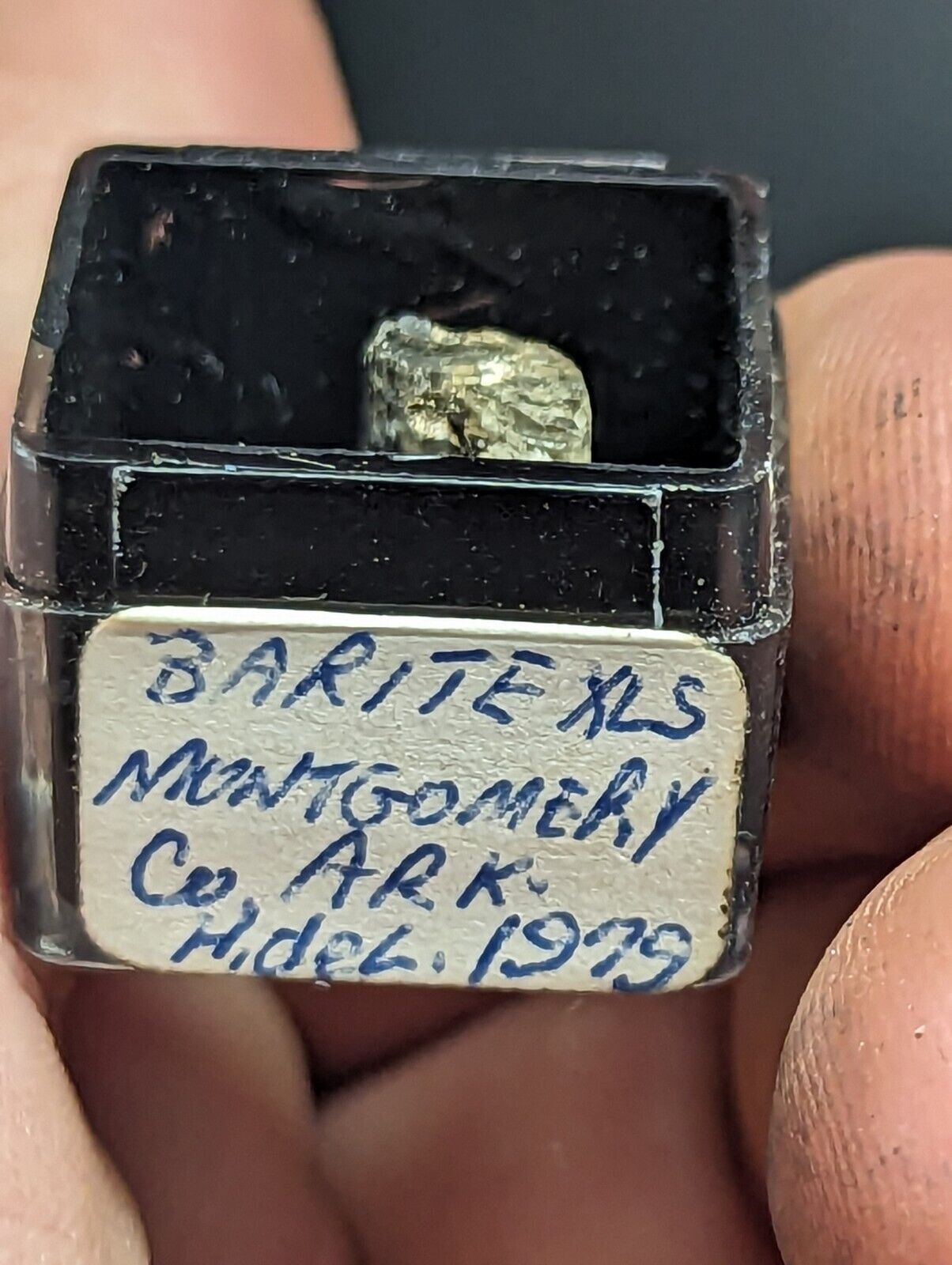Barite Crystal Montgomery County Arkansas ex Henry Delinde 1979 - Collectibles:Rocks Fossils & Minerals:Crystals