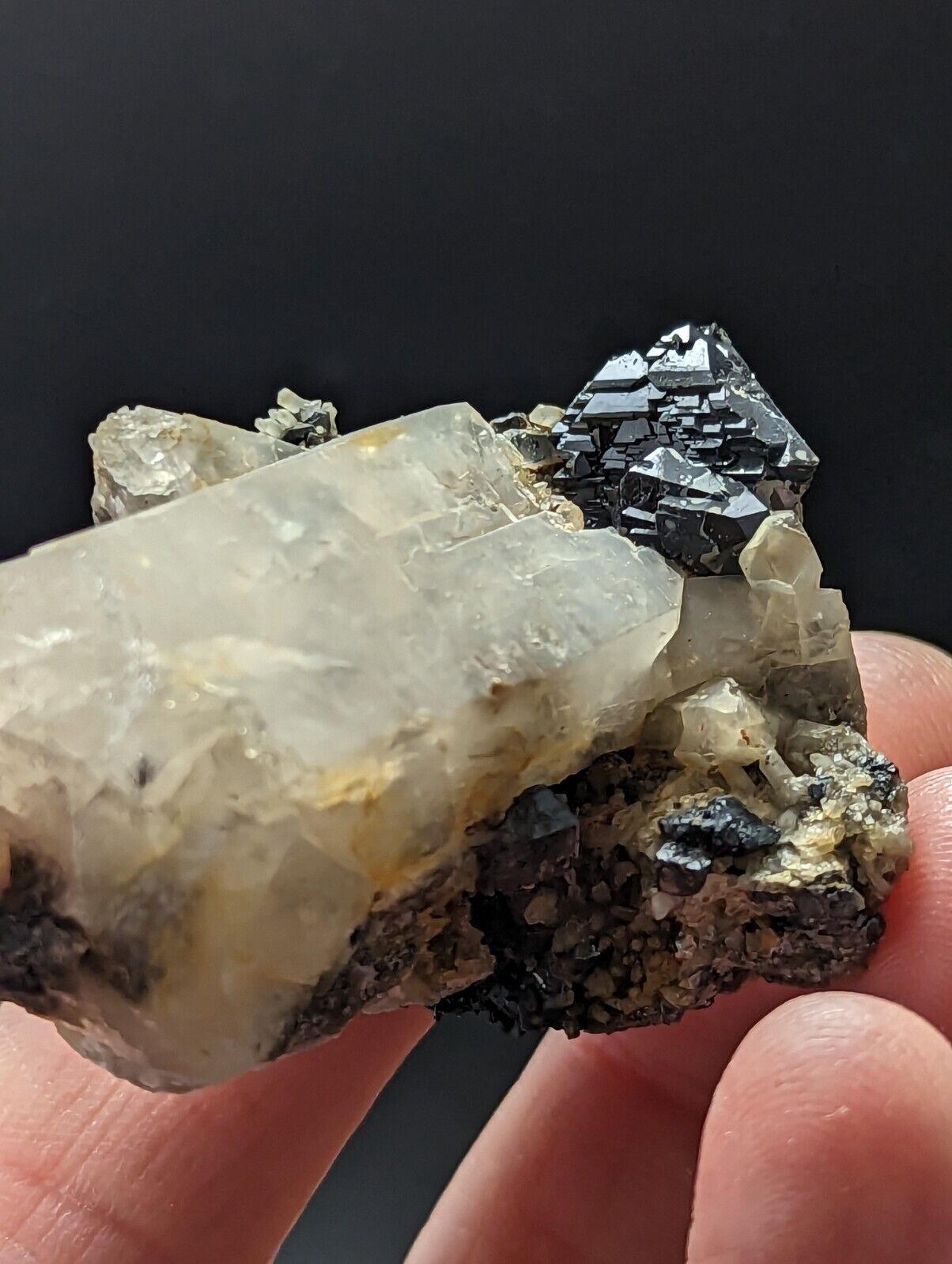 Brookite on Quartz Magnet Cove Hot Spring Co Arkansas Super Rare Old Stock - Collectibles:Rocks Fossils &