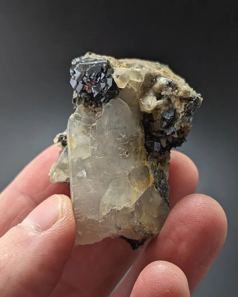Brookite on Quartz Magnet Cove Hot Spring Co Arkansas Super Rare Old Stock - Collectibles:Rocks Fossils &