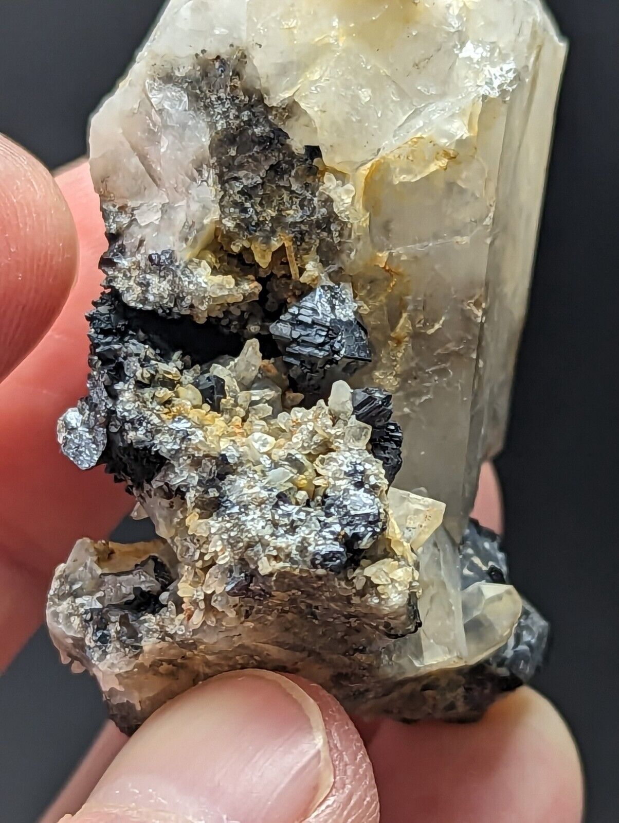 Brookite on Quartz Magnet Cove Hot Spring Co Arkansas Super Rare Old Stock - Collectibles:Rocks Fossils &