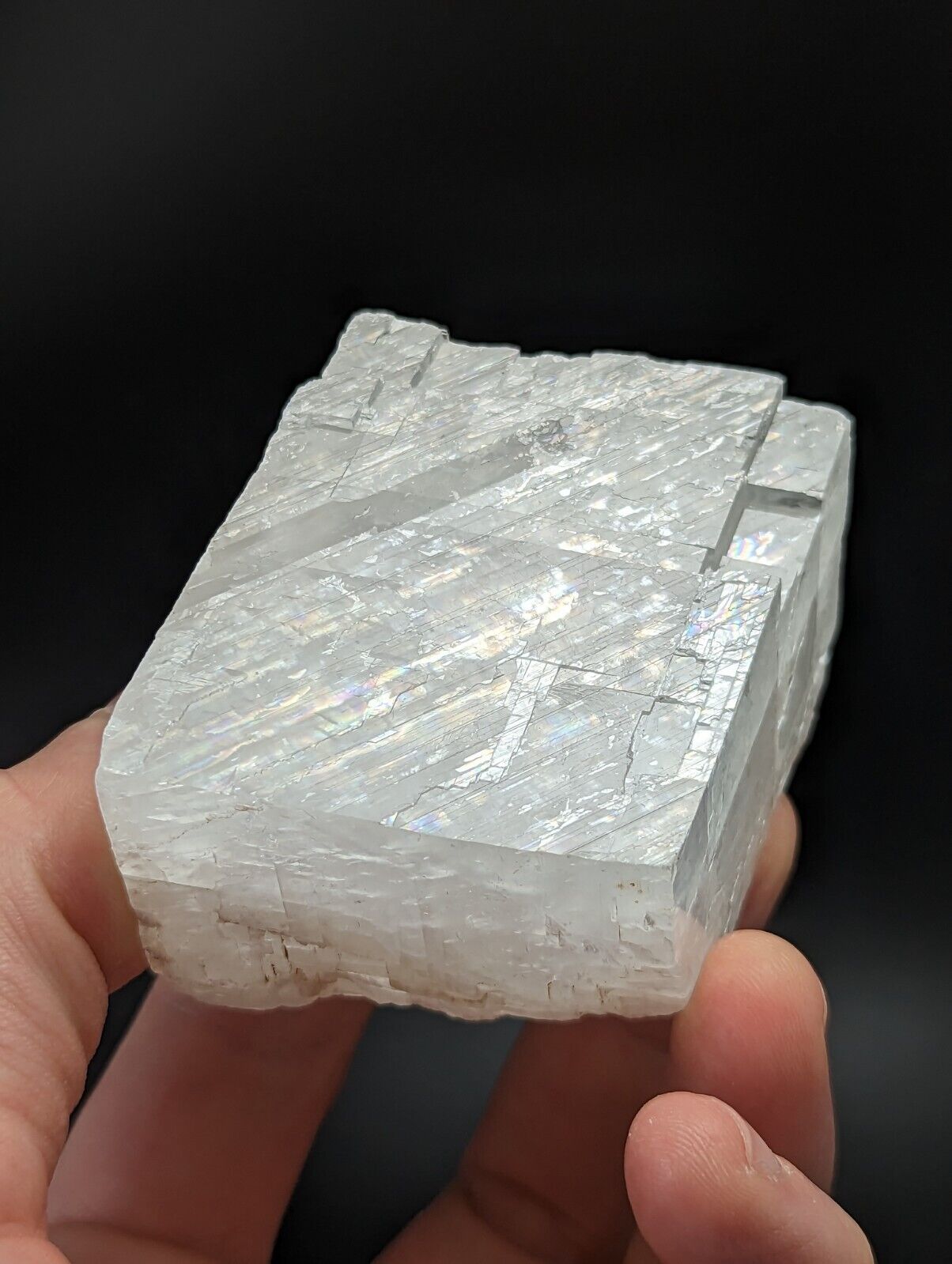 Calcite with Rainbow Inclusions New Mexico USA (Old Stock 1970s) - Collectibles:Rocks Fossils & Minerals:Crystals