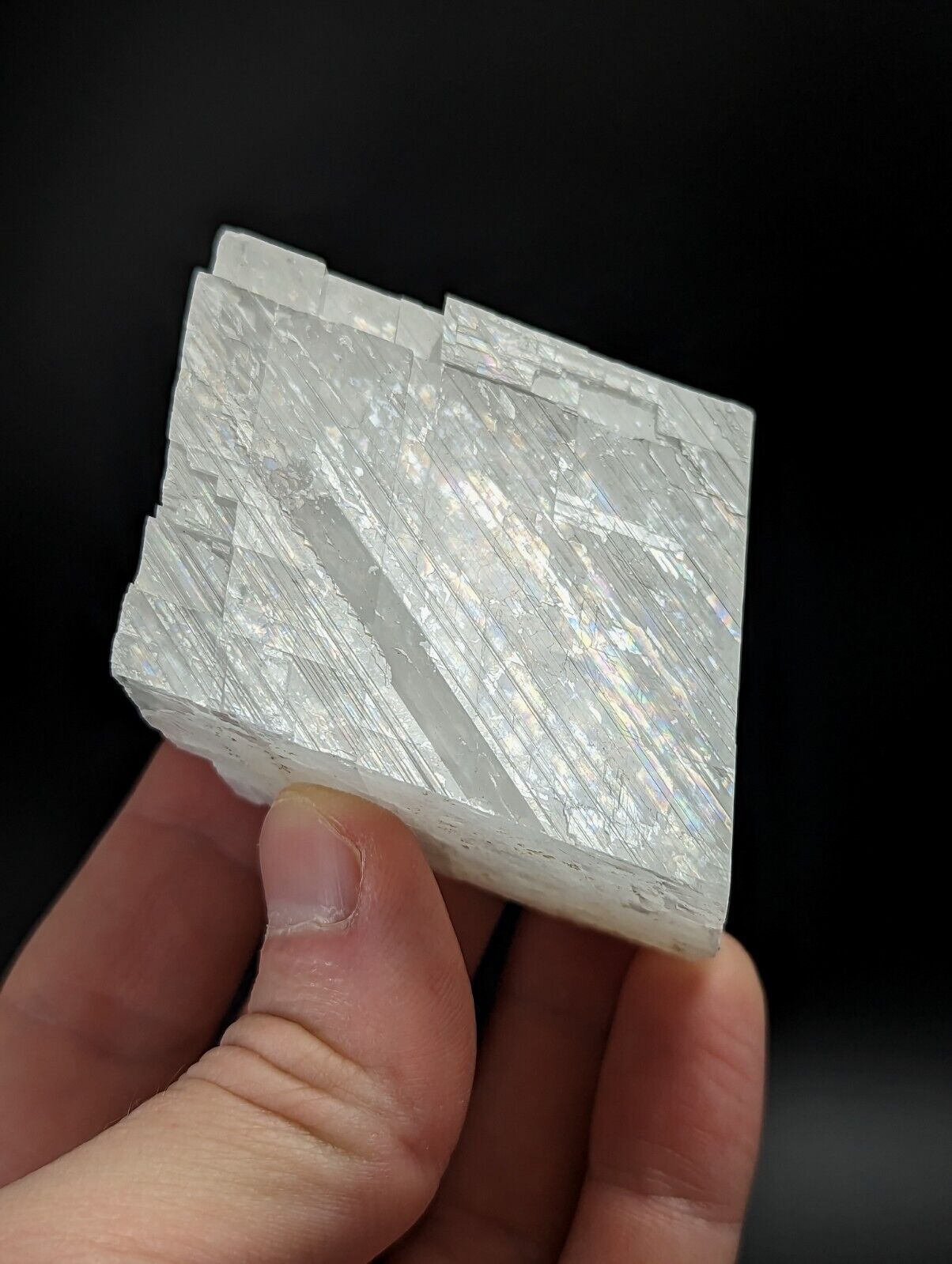 Calcite with Rainbow Inclusions New Mexico USA (Old Stock 1970s) - Collectibles:Rocks Fossils & Minerals:Crystals