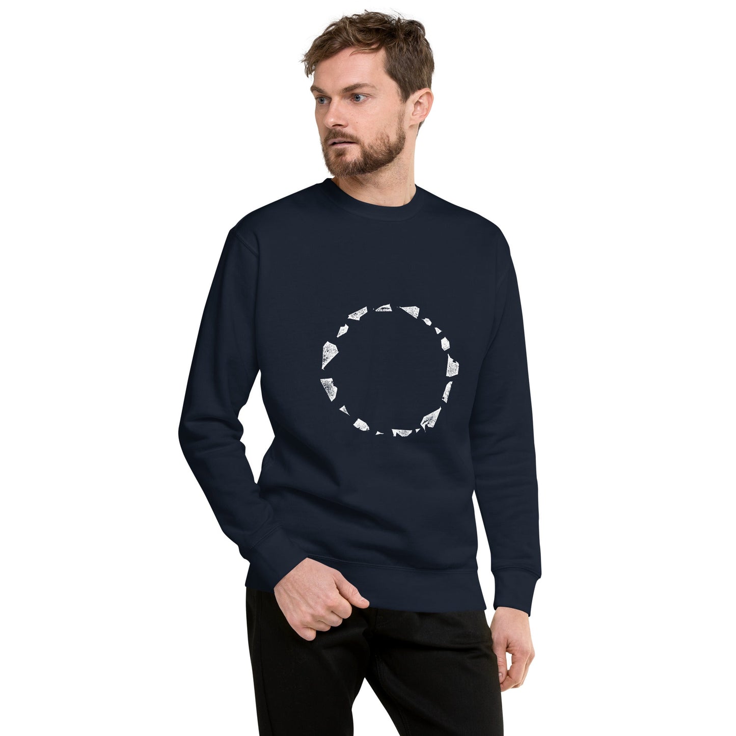 Crystal Circle - Premium Sweatshirt unisex mens/womens - Arkansas Minerals - Navy Blazer / S