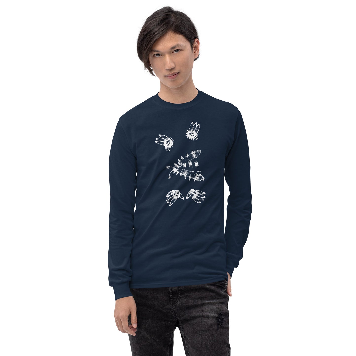 Crystal Creature #7 - Long Sleeve Shirt unisex mens/womens - Arkansas Minerals - Navy / S