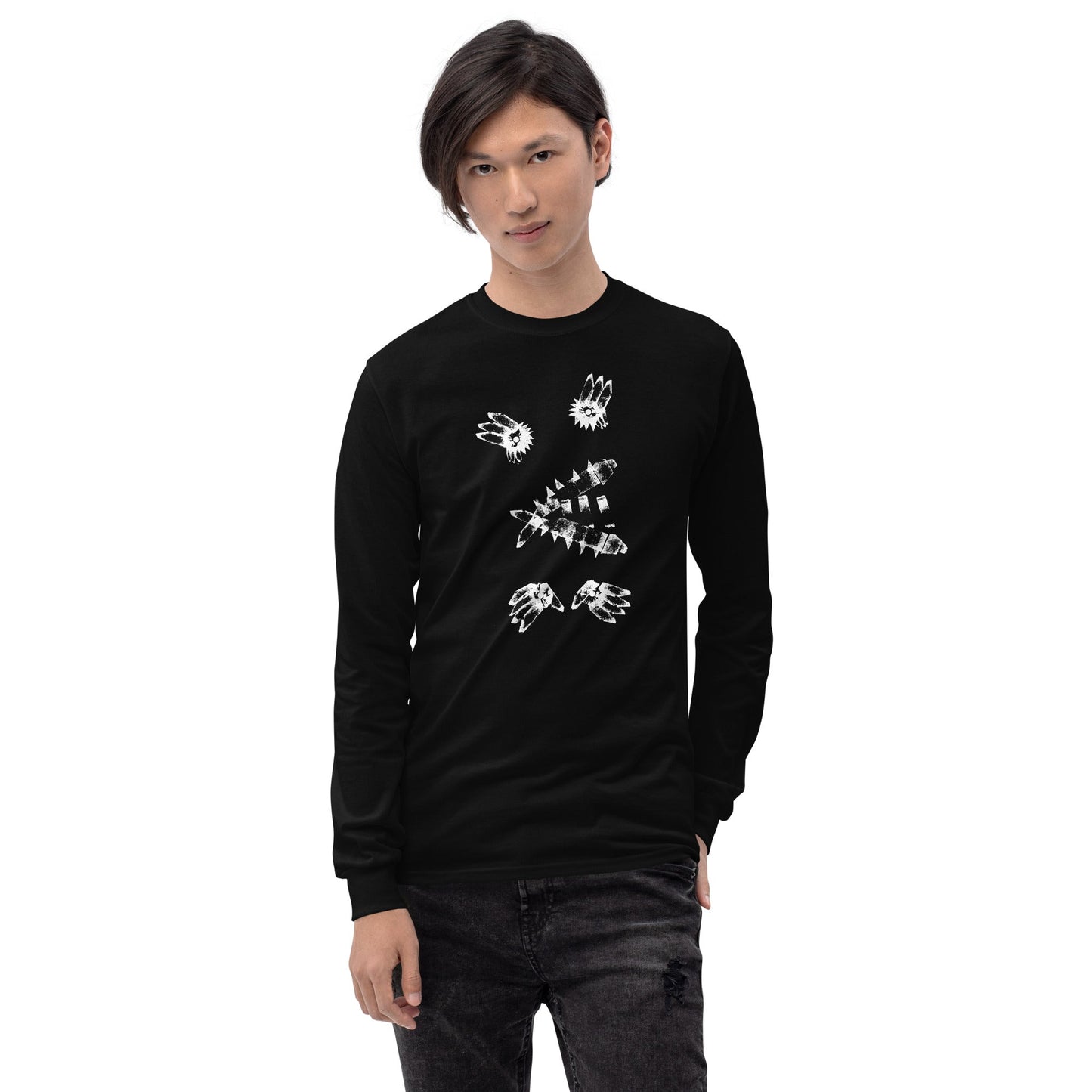 Crystal Creature #7 - Long Sleeve Shirt unisex mens/womens - Arkansas Minerals - Black / S