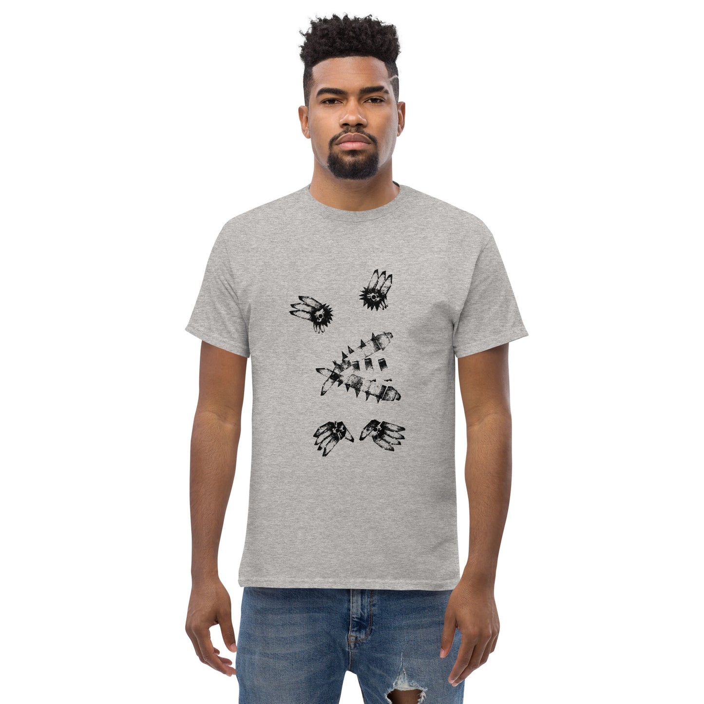 Crystal Creature #7 Tee (Black Ink) unisex/mens/womens - Arkansas Minerals - Sport Grey / S