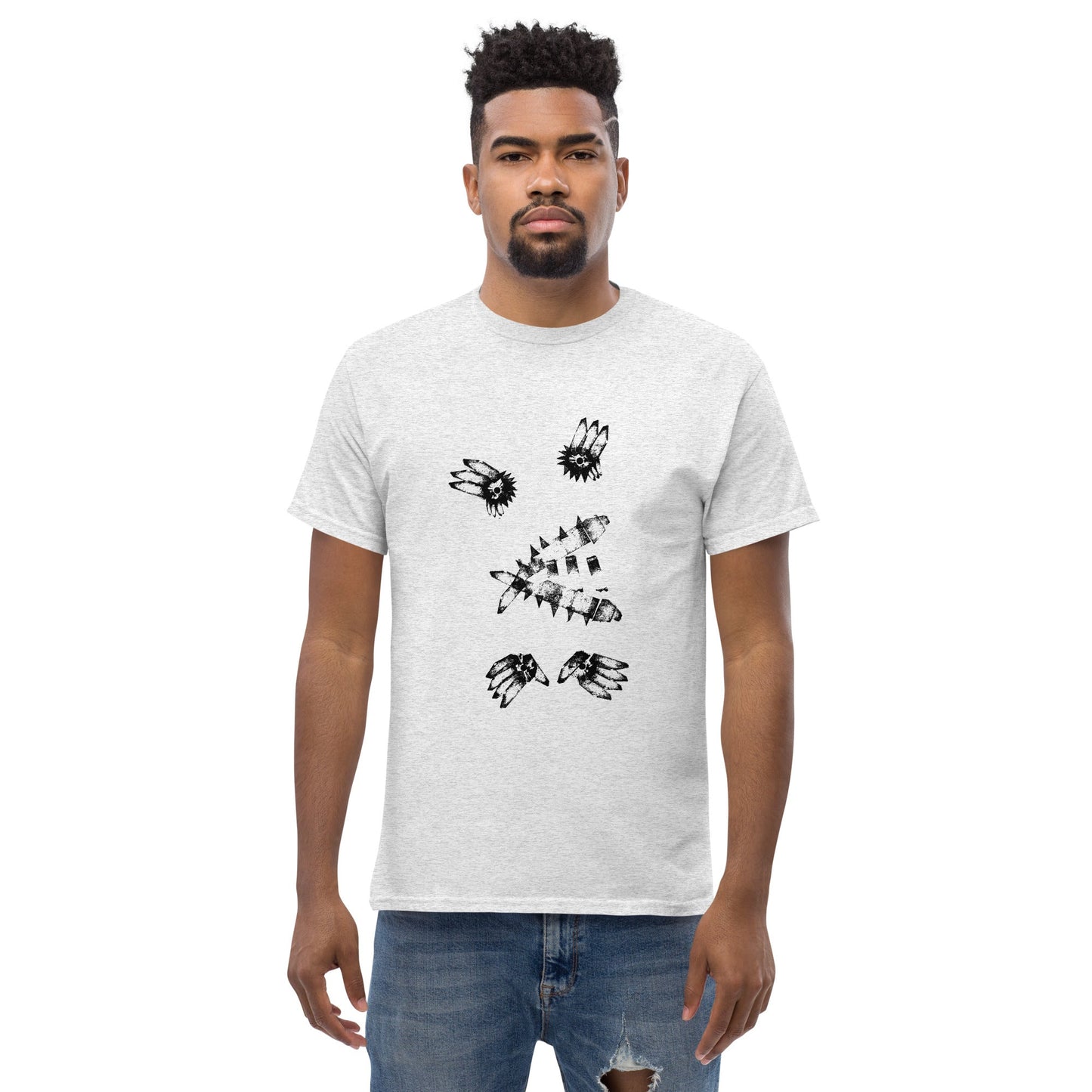 Crystal Creature #7 Tee (Black Ink) unisex/mens/womens - Arkansas Minerals - Ash / S