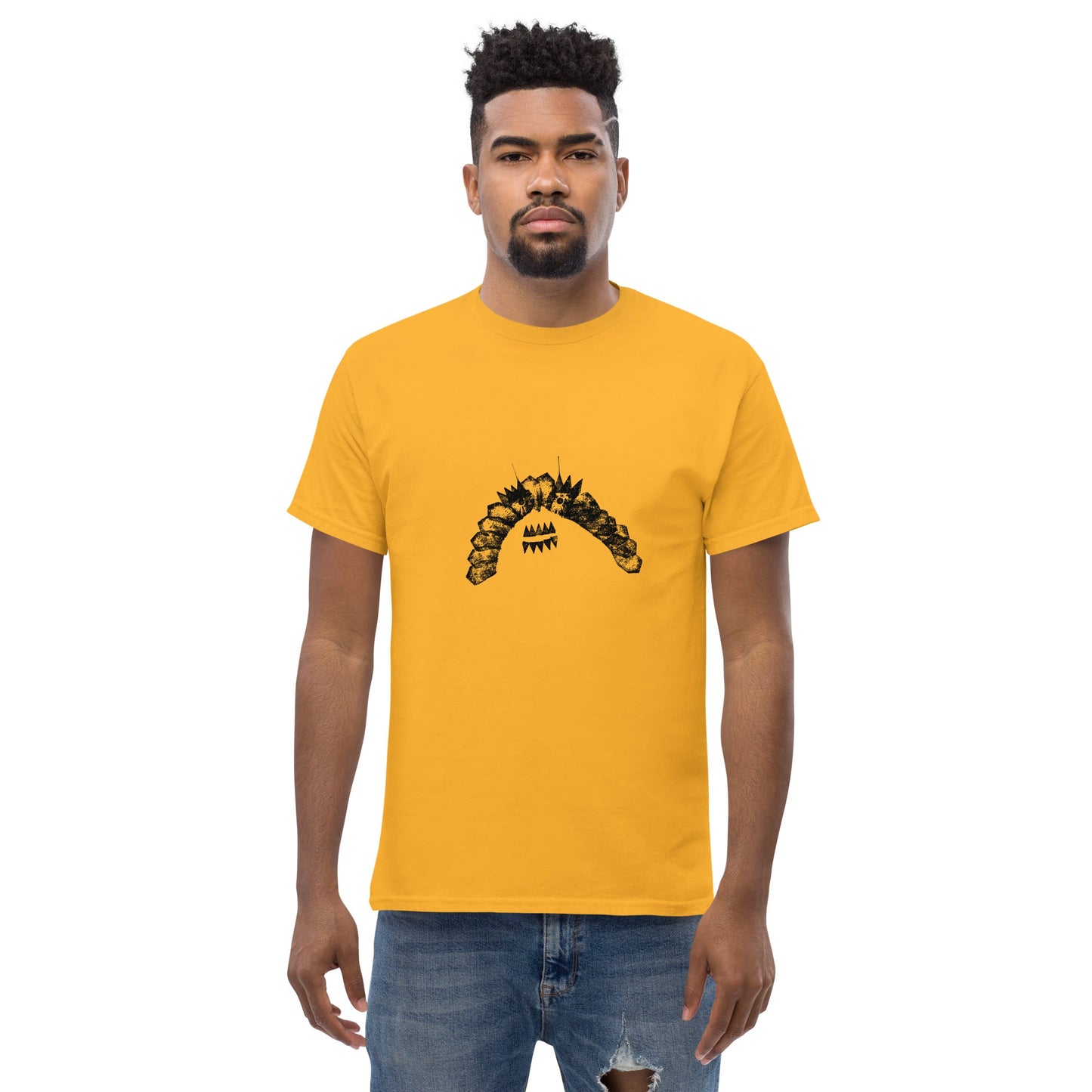 Crystal Creature #9 Tee (Black Ink) unisex/mens/womens - Arkansas Minerals - Gold / S