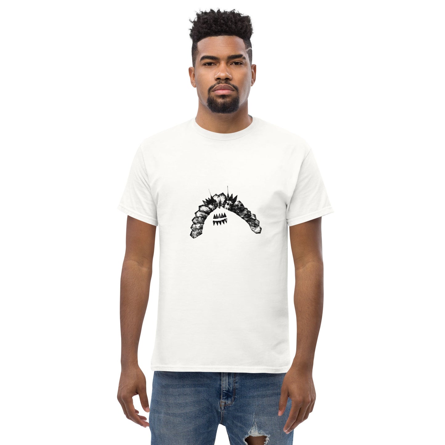 Crystal Creature #9 Tee (Black Ink) unisex/mens/womens - Arkansas Minerals - White / S