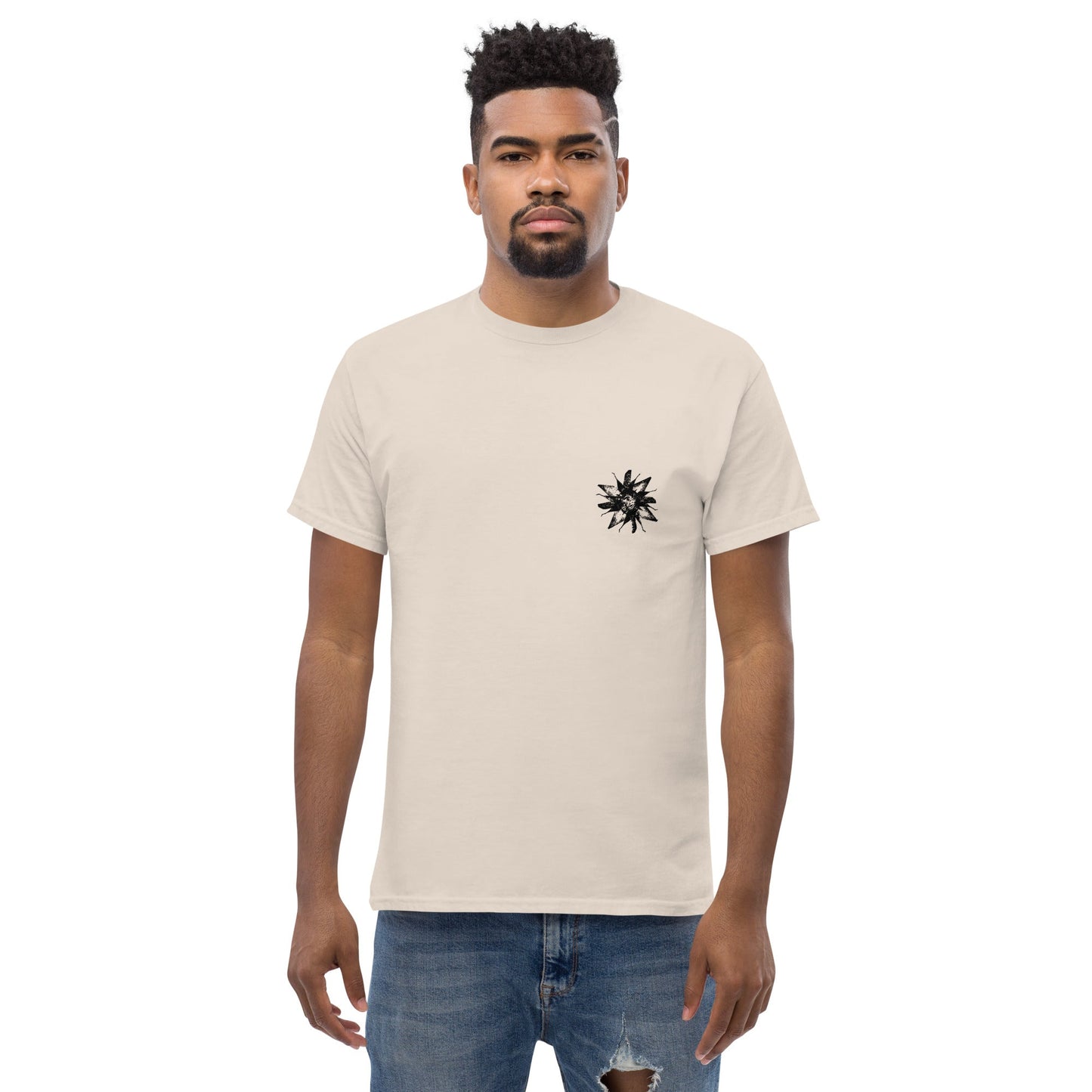 Crystal Skullflowers (Black Ink) unisex/mens/womens - Arkansas Minerals