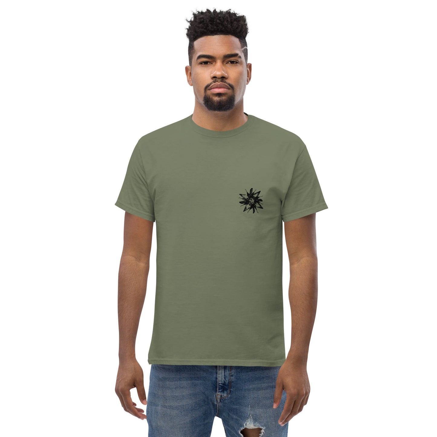 Crystal Skullflowers (Black Ink) unisex/mens/womens - Arkansas Minerals