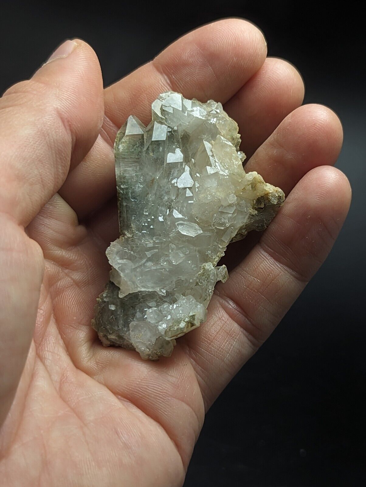 Fantastic Green Chlorite Quartz Crystal North of Willis Mine Paron Arkansas - Collectibles:Rocks Fossils &