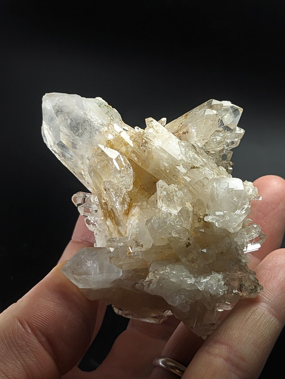 Green Chlorite Quartz Crystal Burr North of Willis Mine Paron Arkansas Rare - Collectibles:Rocks Fossils &