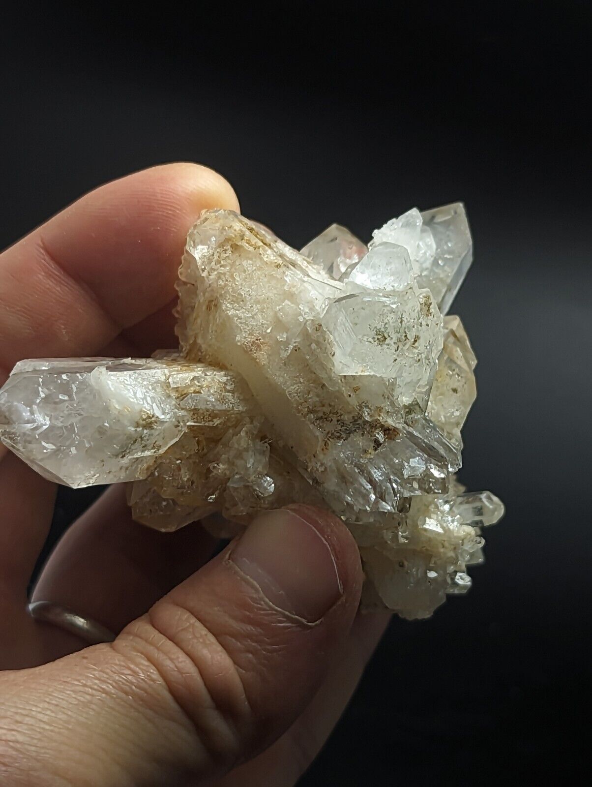 Green Chlorite Quartz Crystal Burr North of Willis Mine Paron Arkansas Rare - Collectibles:Rocks Fossils &