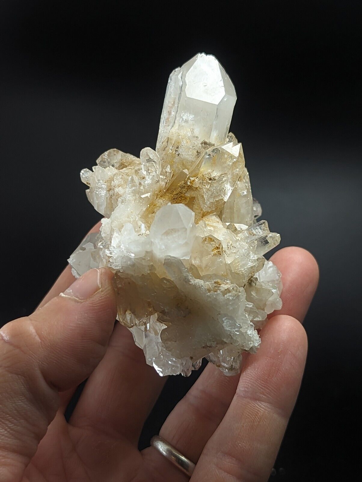 Green Chlorite Quartz Crystal Burr North of Willis Mine Paron Arkansas Rare - Collectibles:Rocks Fossils &