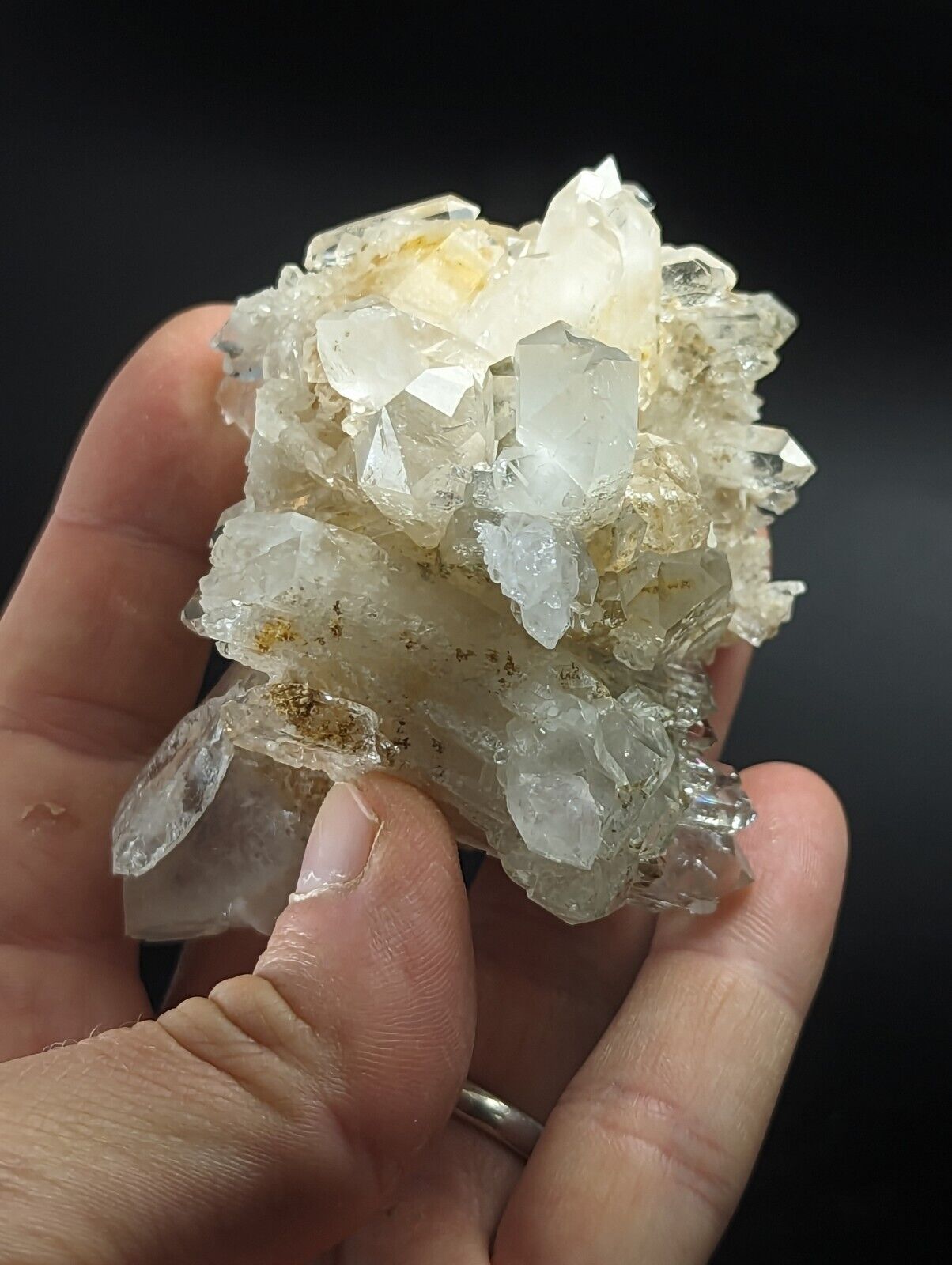 Green Chlorite Quartz Crystal Burr North of Willis Mine Paron Arkansas Rare - Collectibles:Rocks Fossils &