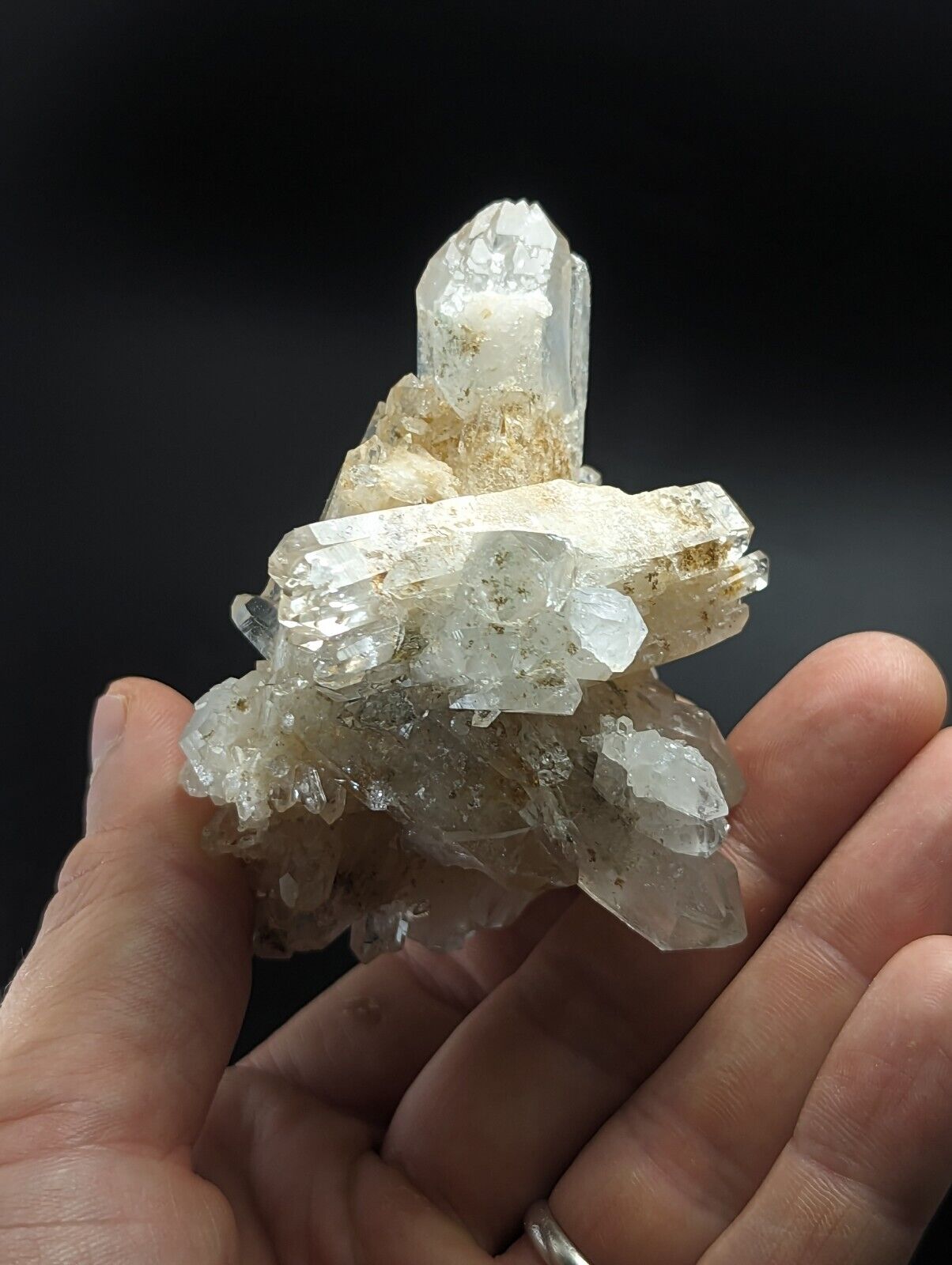 Green Chlorite Quartz Crystal Burr North of Willis Mine Paron Arkansas Rare - Collectibles:Rocks Fossils &