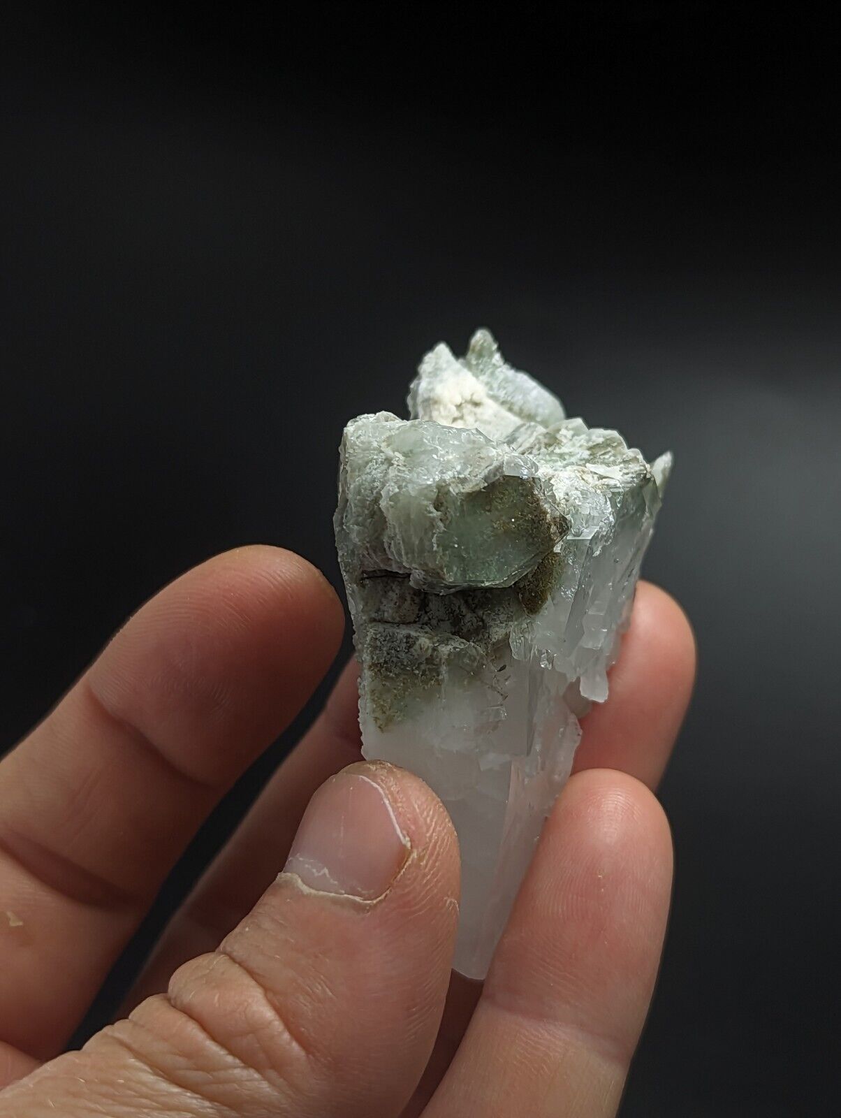 Green Chlorite Quartz Crystal North of Willis Mine Paron Arkansas Rare - Collectibles:Rocks Fossils & Minerals:Crystals