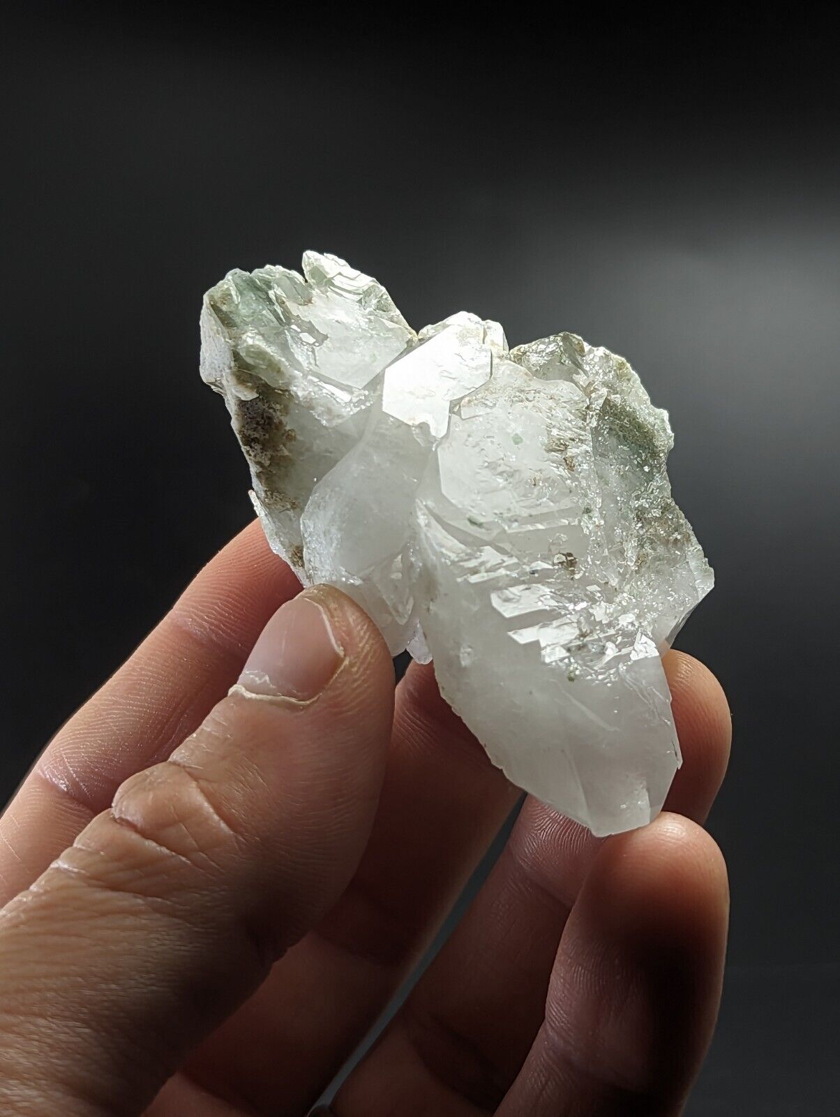 Green Chlorite Quartz Crystal North of Willis Mine Paron Arkansas Rare - Collectibles:Rocks Fossils & Minerals:Crystals