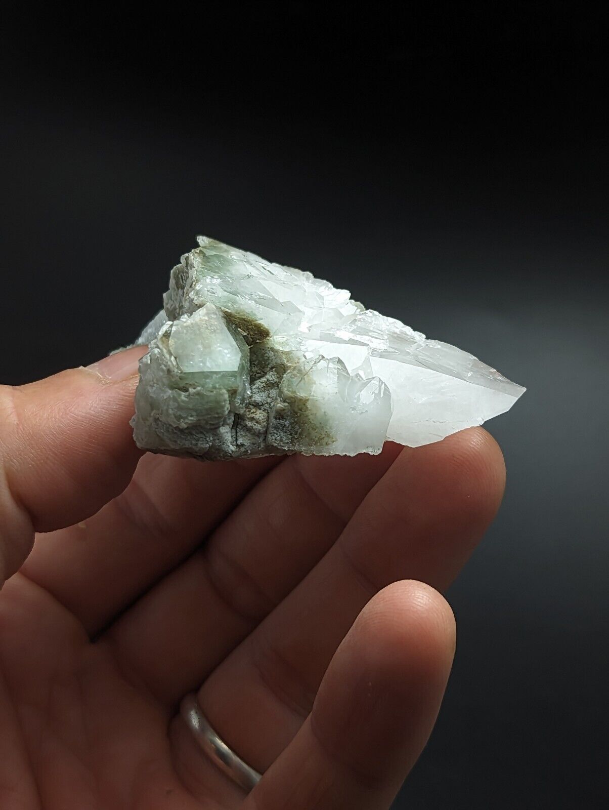 Green Chlorite Quartz Crystal North of Willis Mine Paron Arkansas Rare - Collectibles:Rocks Fossils & Minerals:Crystals