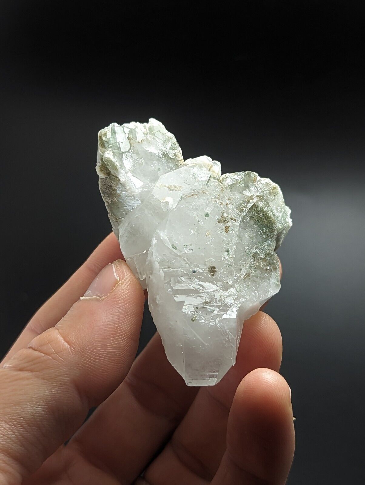 Green Chlorite Quartz Crystal North of Willis Mine Paron Arkansas Rare - Collectibles:Rocks Fossils & Minerals:Crystals